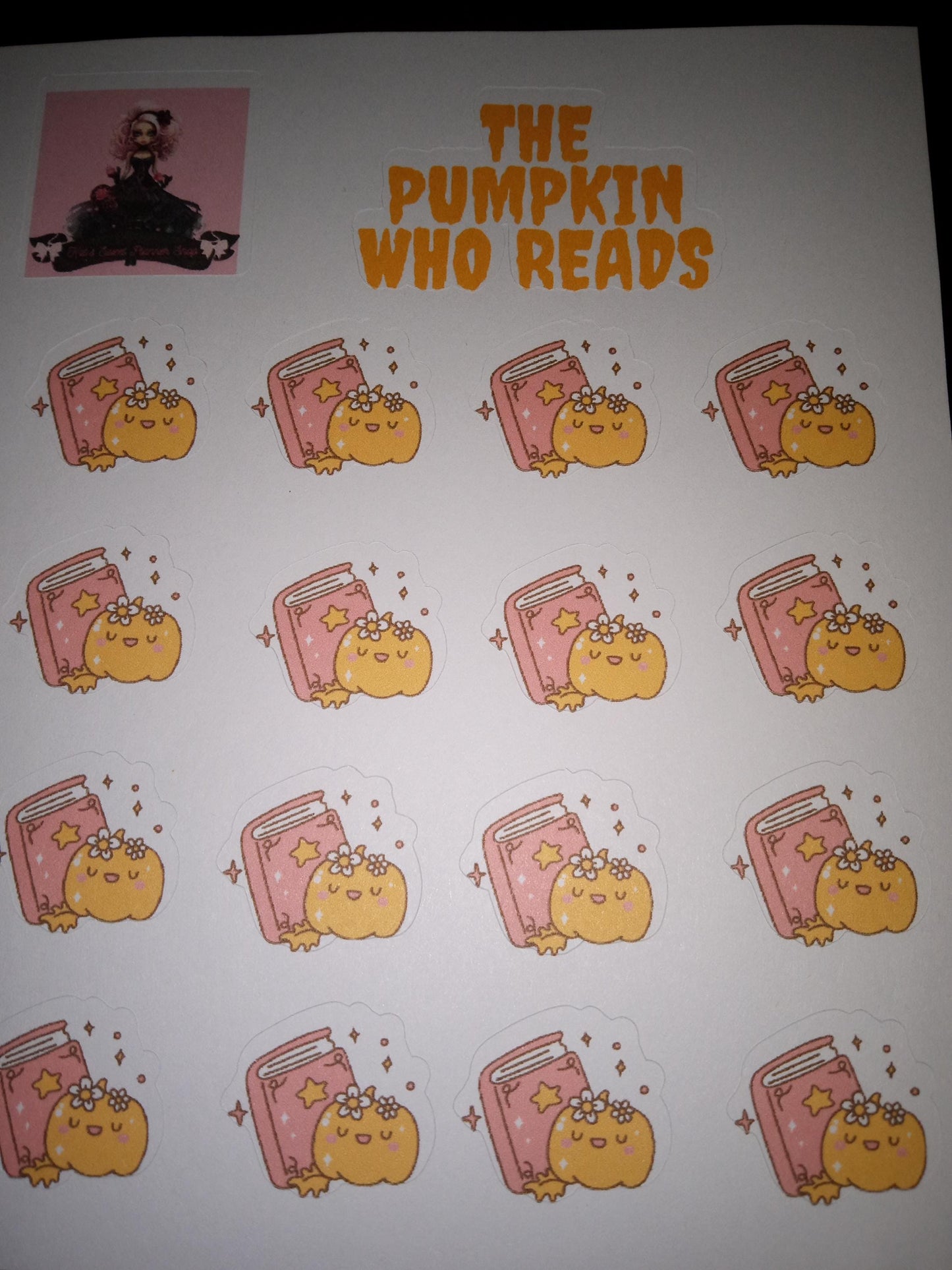 The Pumpkin Who Reads Sticker Sheet