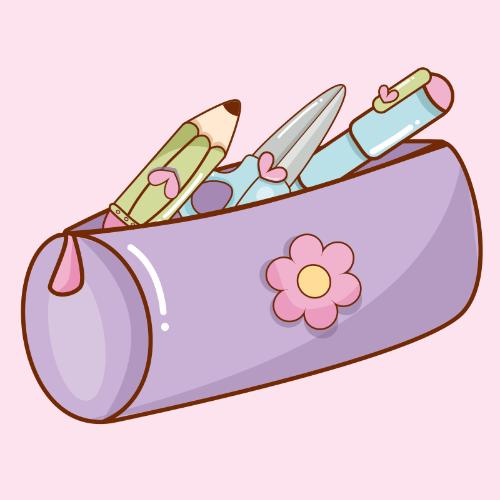 Pencil Pouch Die Cut Sticker
