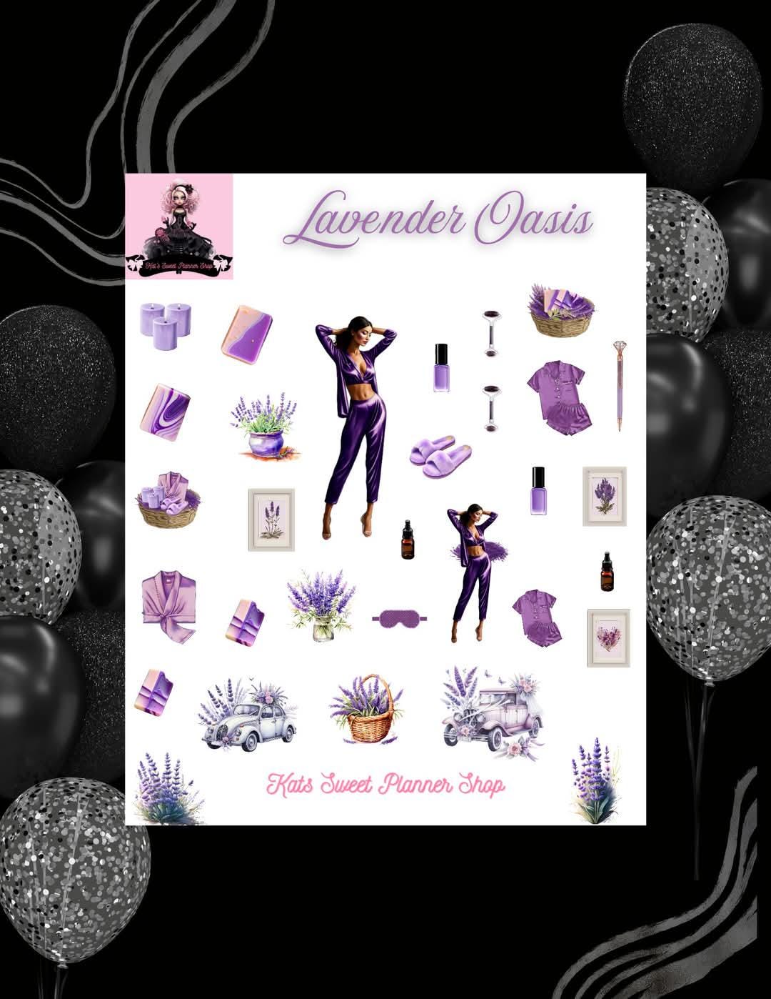 Lavender Oasis Sticker sheets