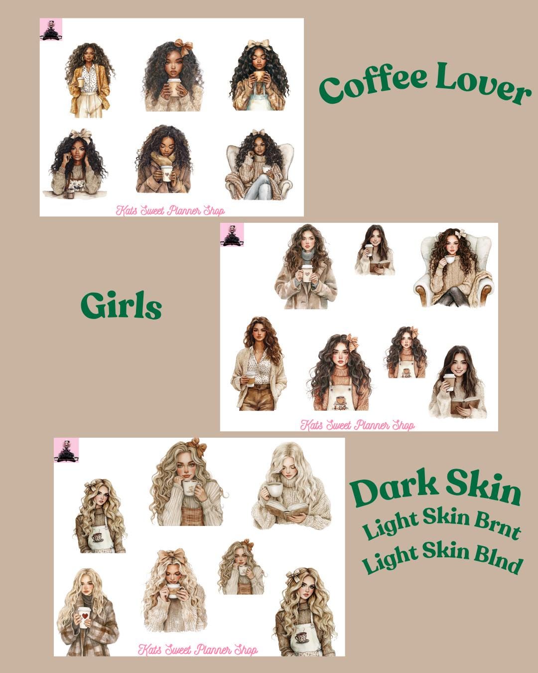 Coffee Lover Deco Girls