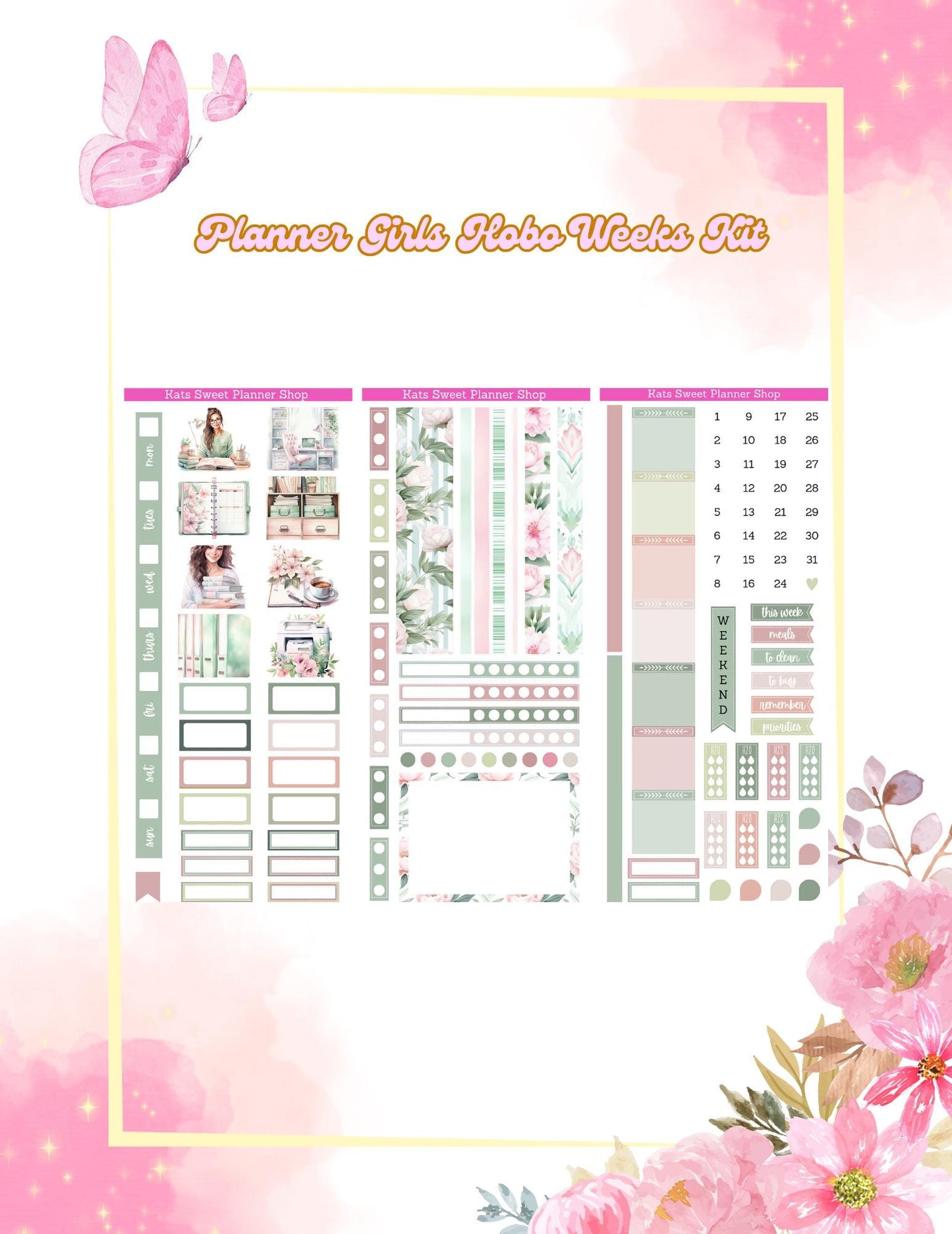 Planner Girls Hobo Weeks Kit