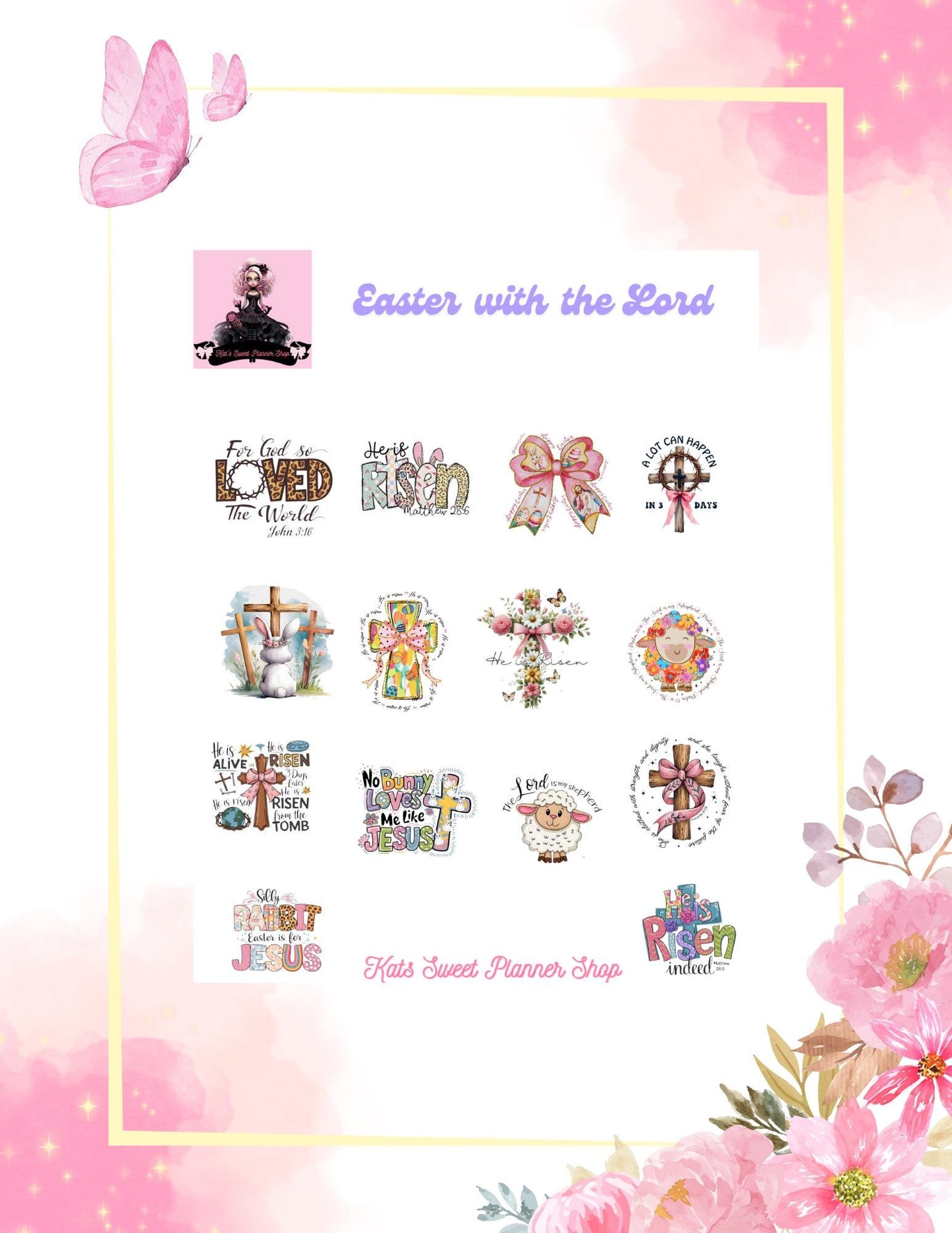 Easter with the Lord Deco Sticker Sheet
