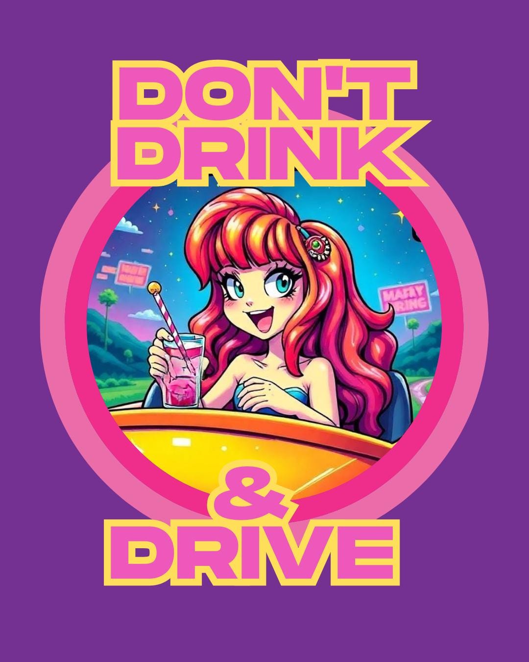 Don't Drink & Drive Die Cut Sticker