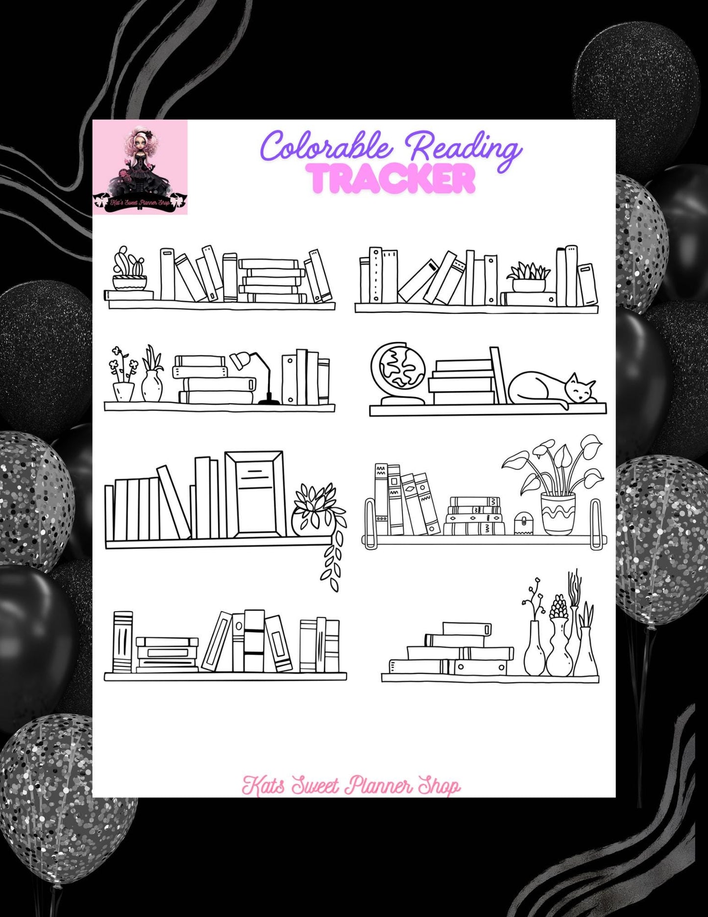 Colorable Reading Tracker
