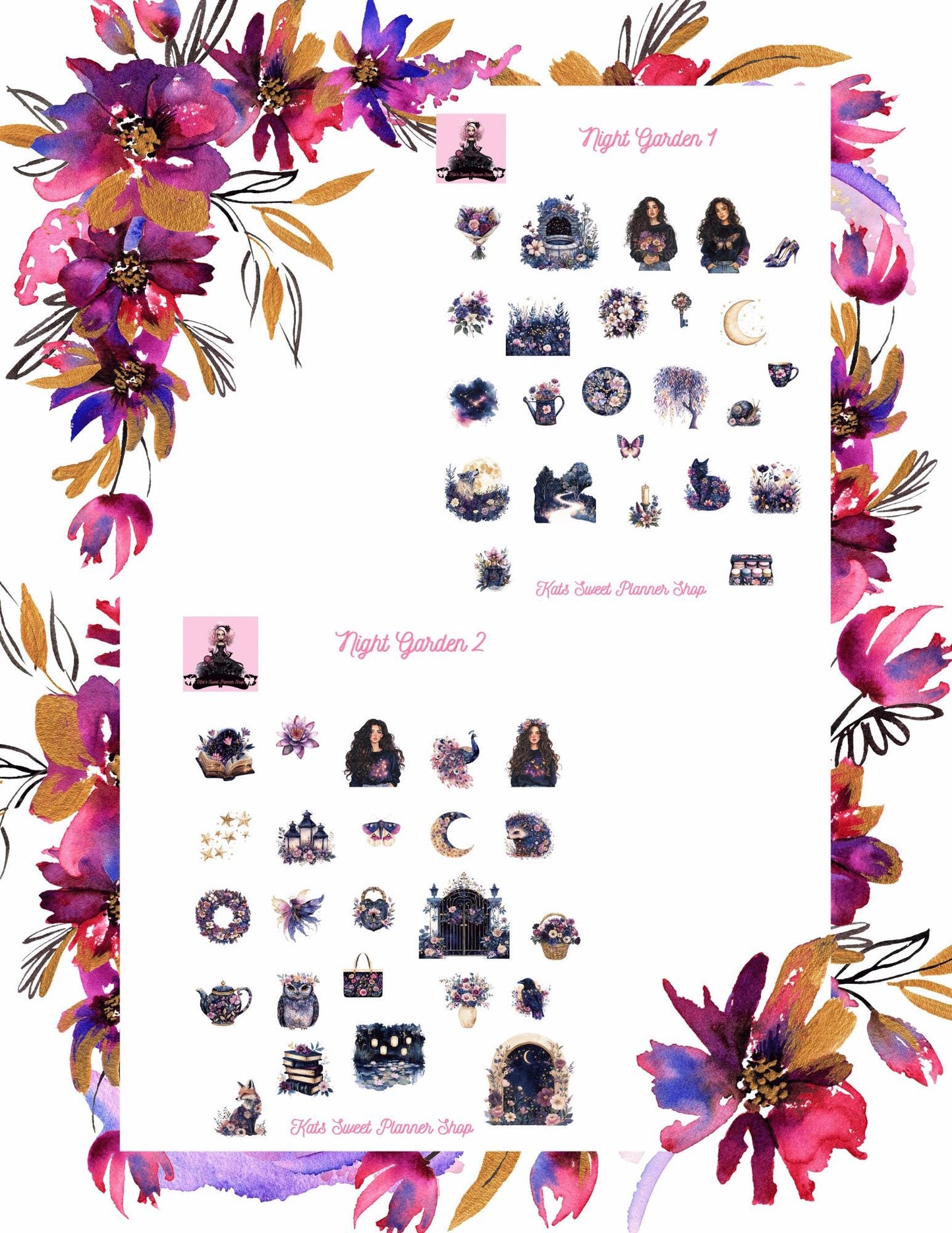 Night Garden Sticker Kit