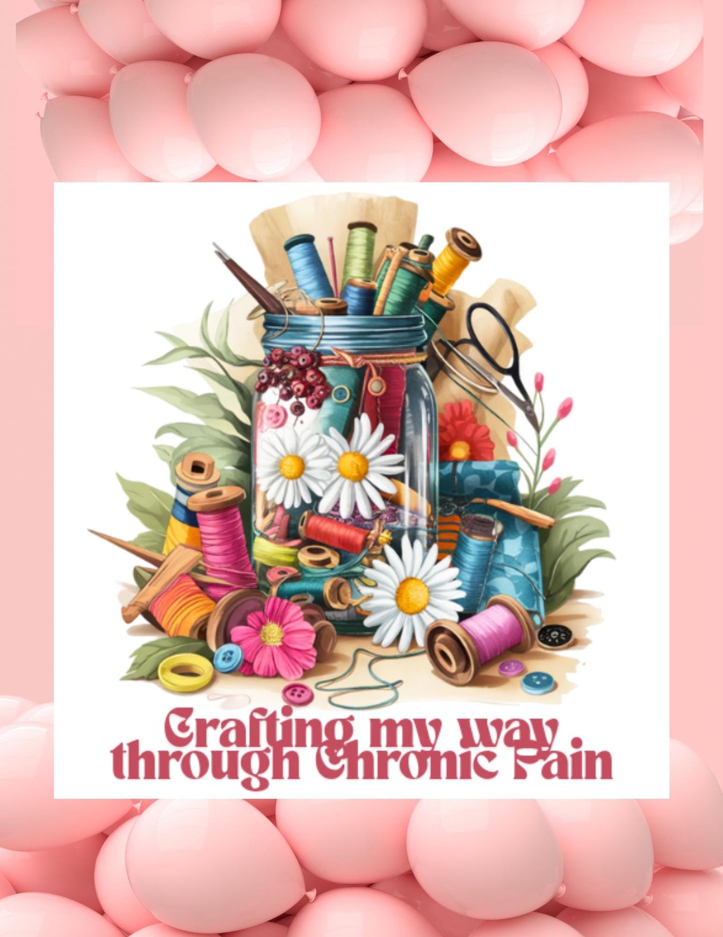 Crafting my way through Chronic Pain Die Cut Sticker