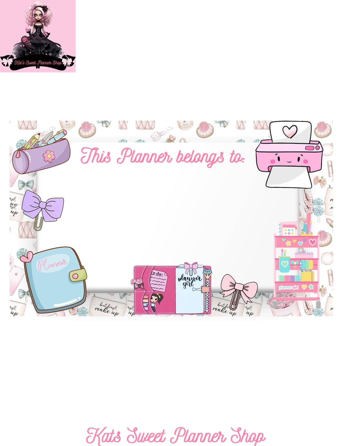 Planner Girl Planner Name Tag