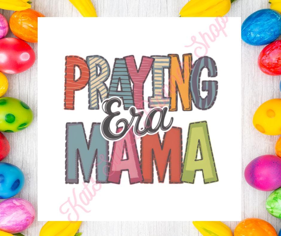 Praying Mama Era Die Cut Sticker