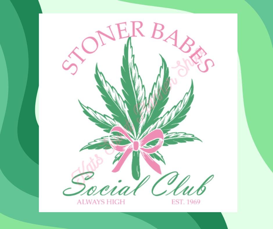 Stoner Babes Social Club Die Cut Sticker