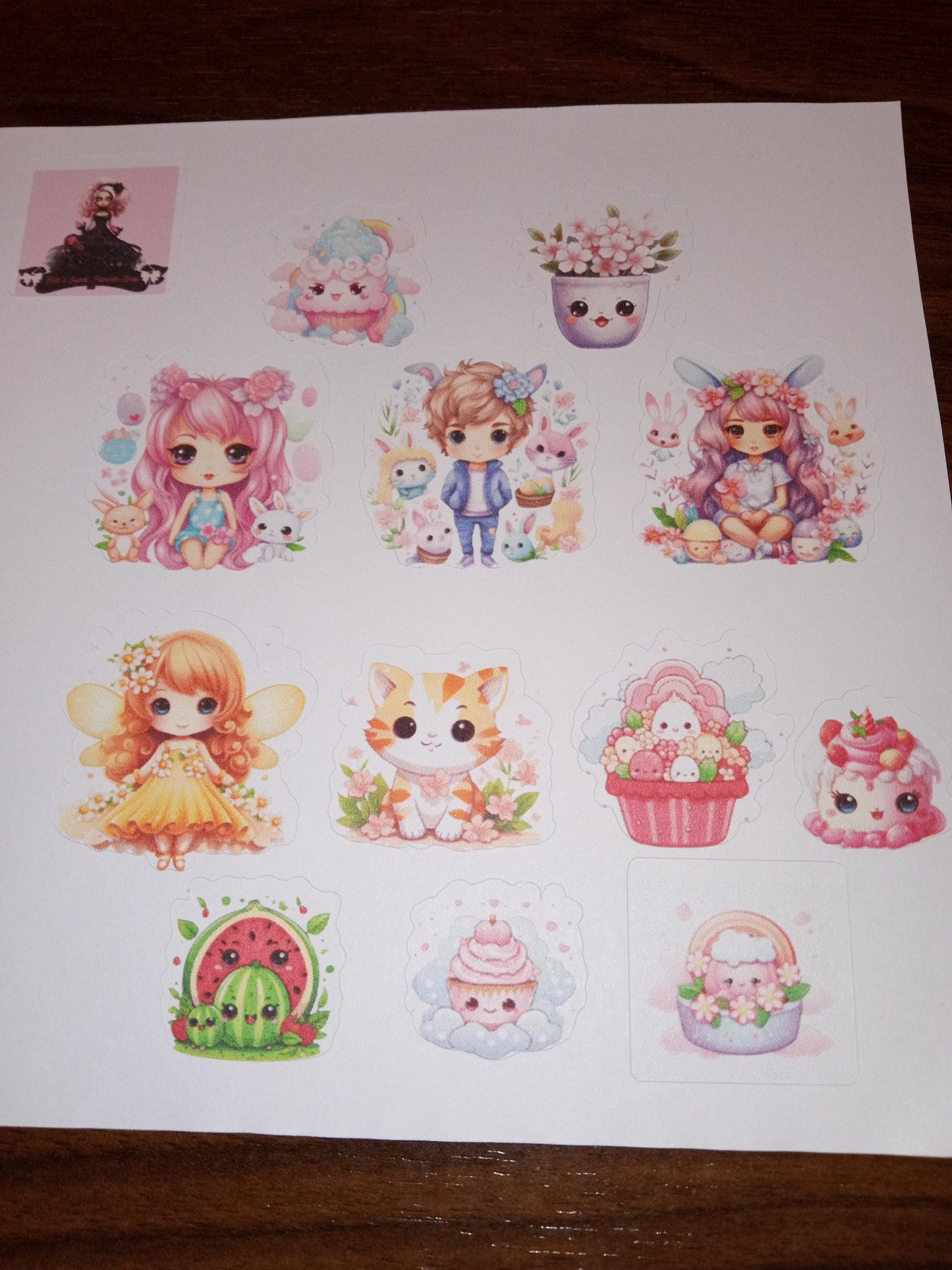 Kawaii Spring Sticker Sheet