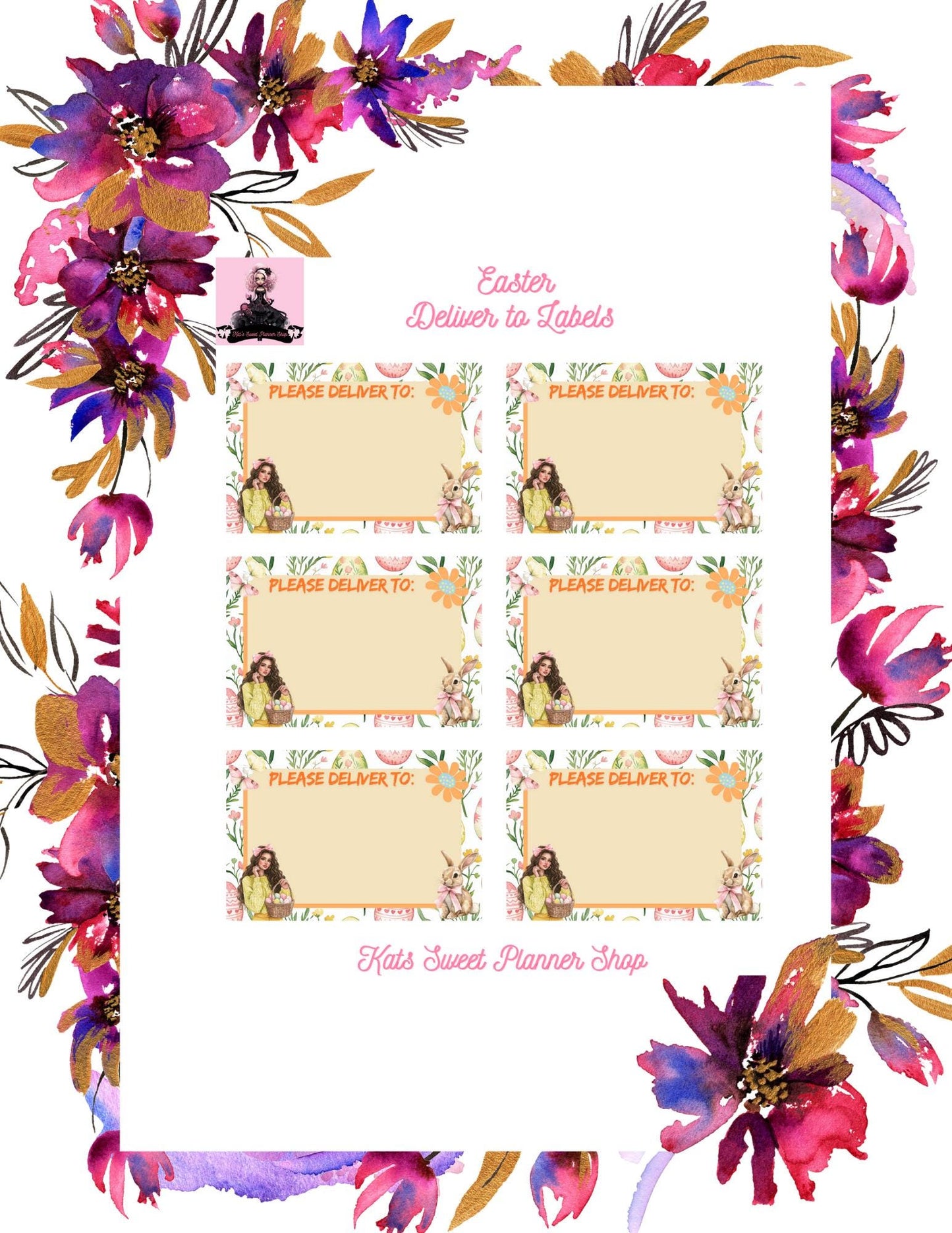 Easter Please Deliver To Labels