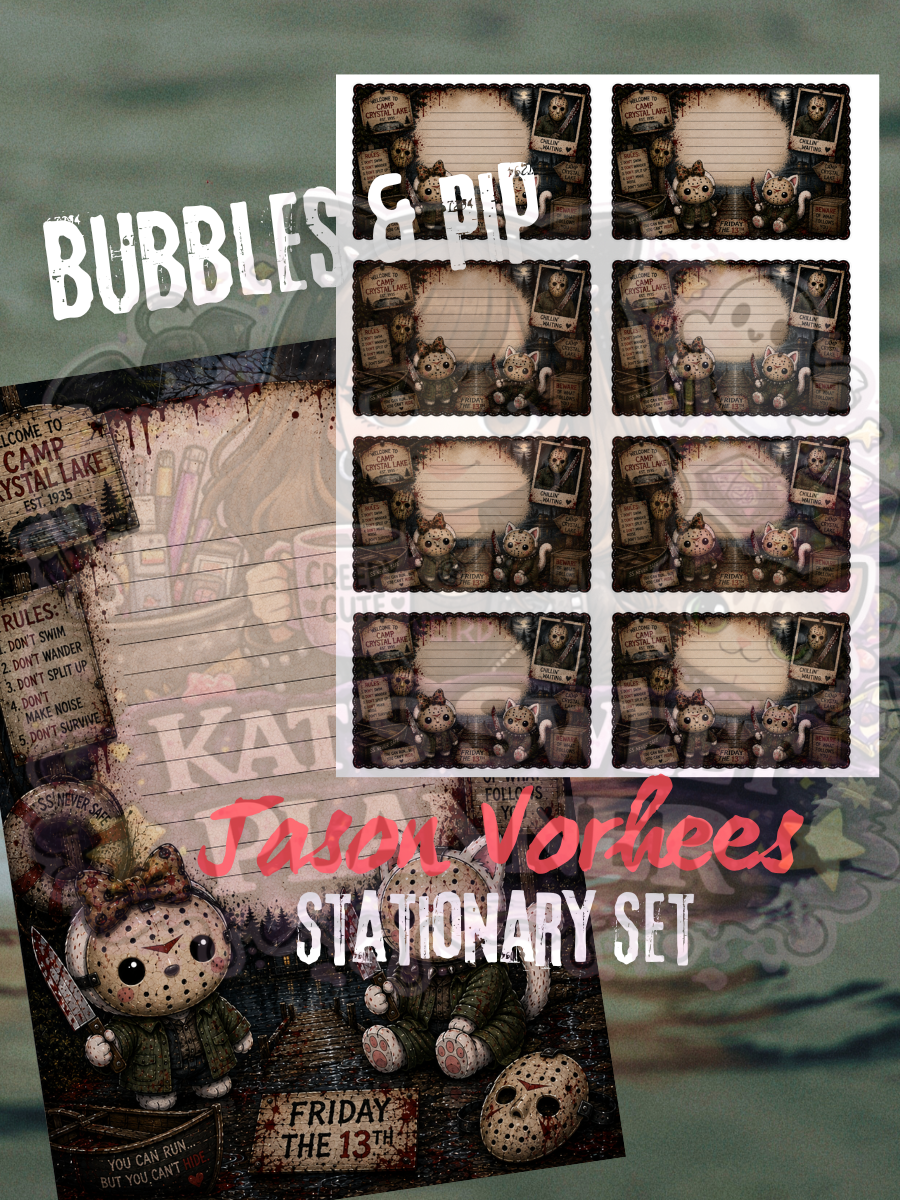 Bubbles & Pip: Jason Vorhees Stationary Set