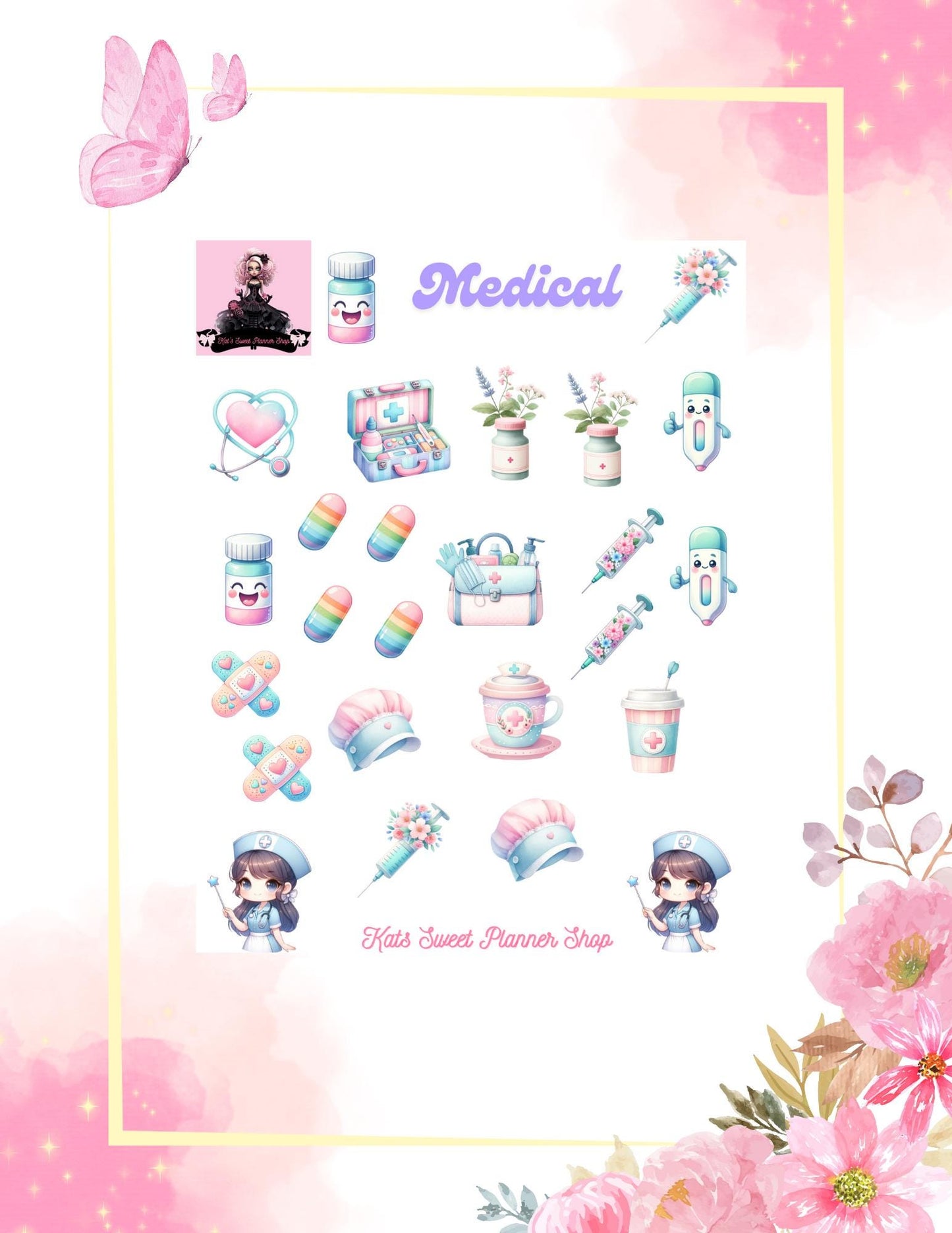Medical Sticker Sheet