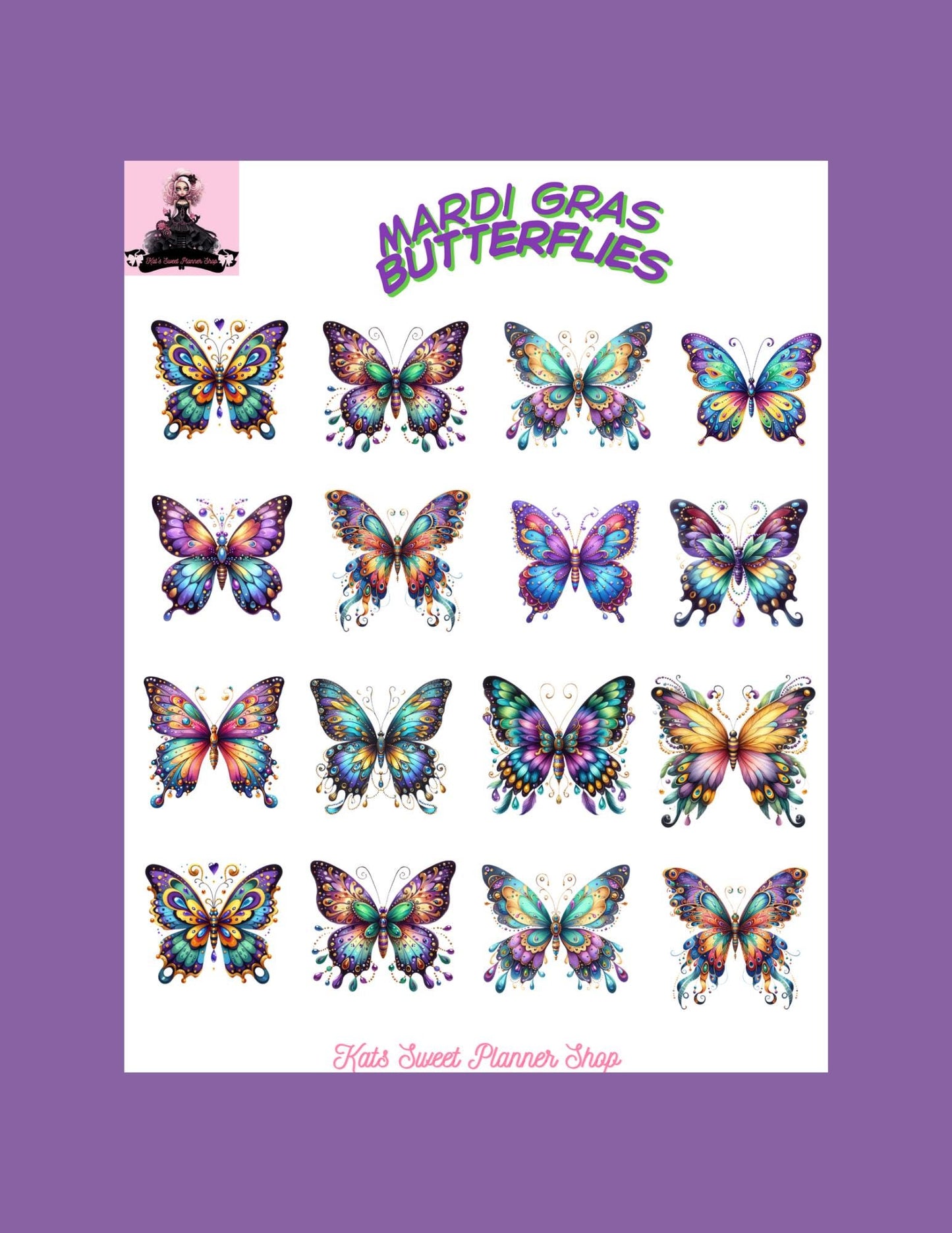 Mardi Gras Butterflies
