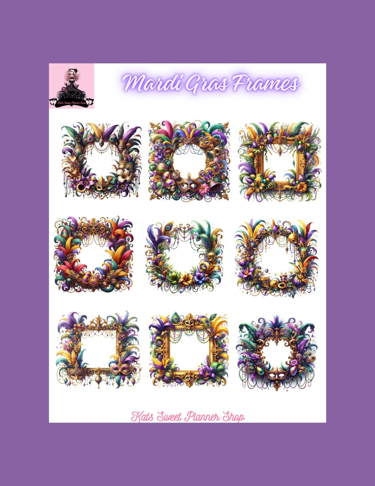 Mardi Gras Frames
