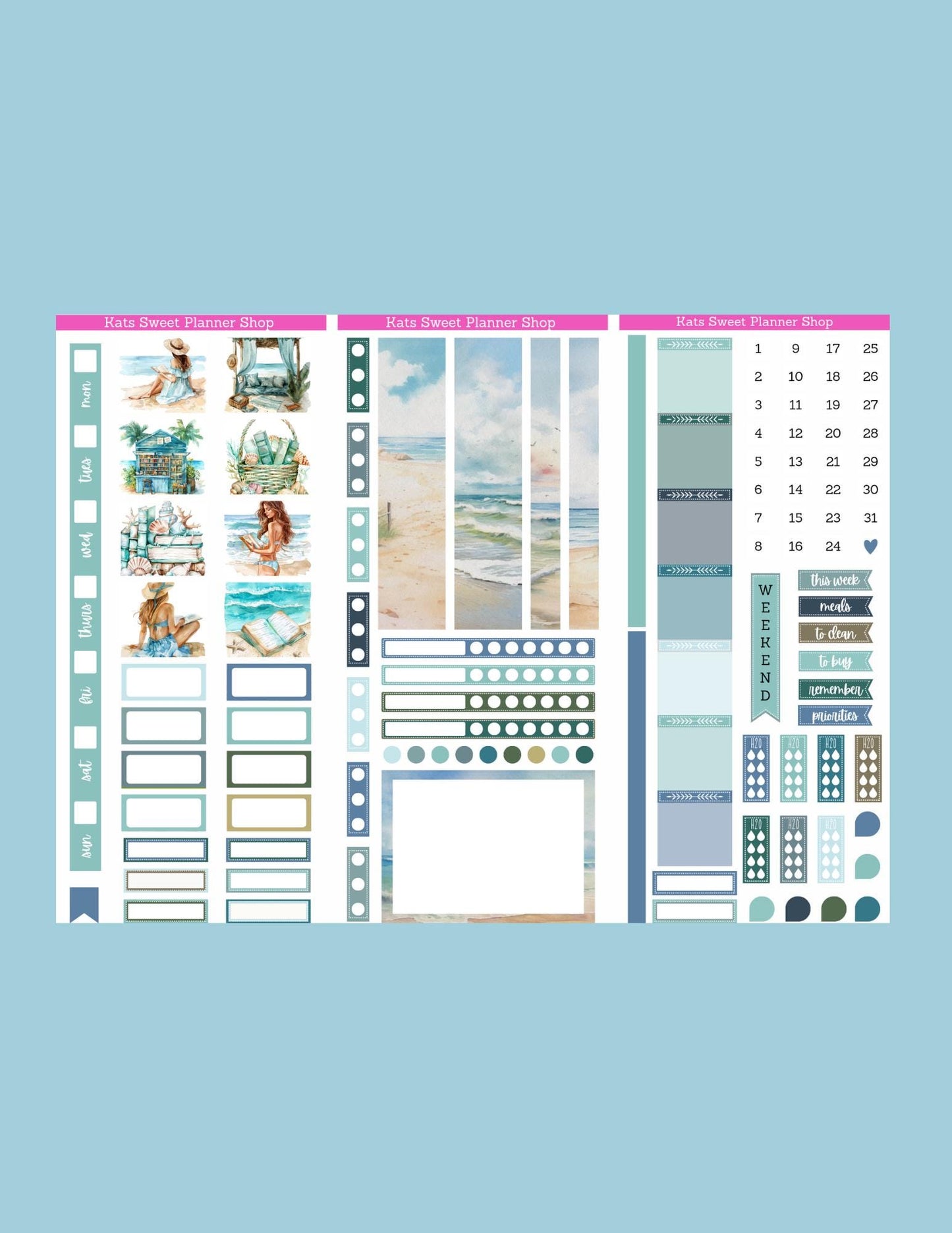 Reading on the Beach Hobo Weeks Kit