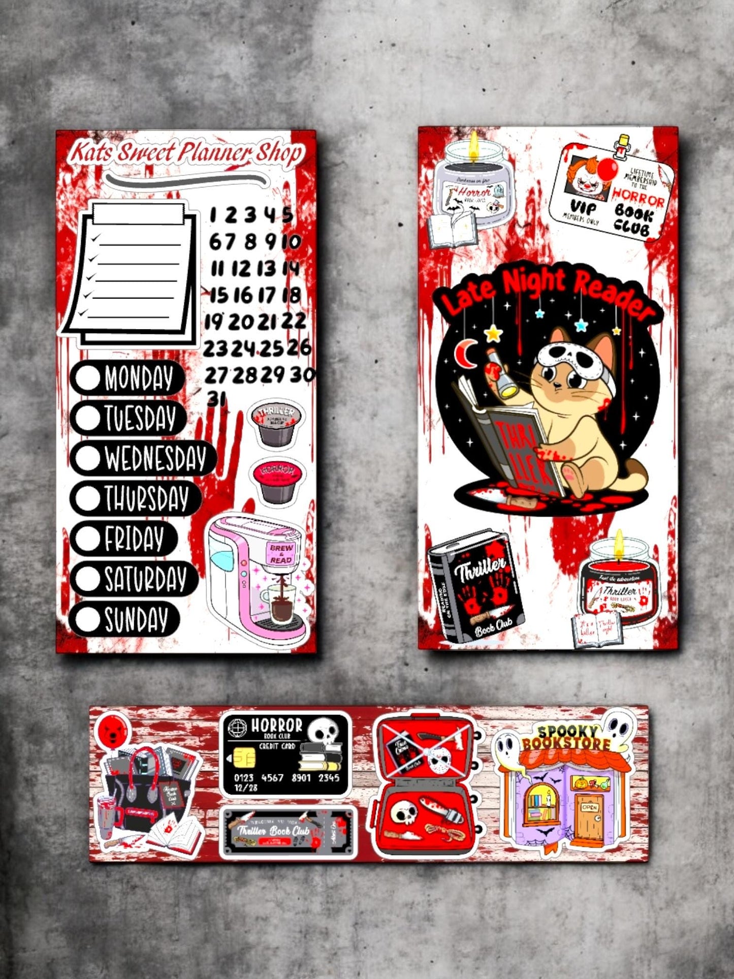 Horror/Thriller Reader Sticker Kit