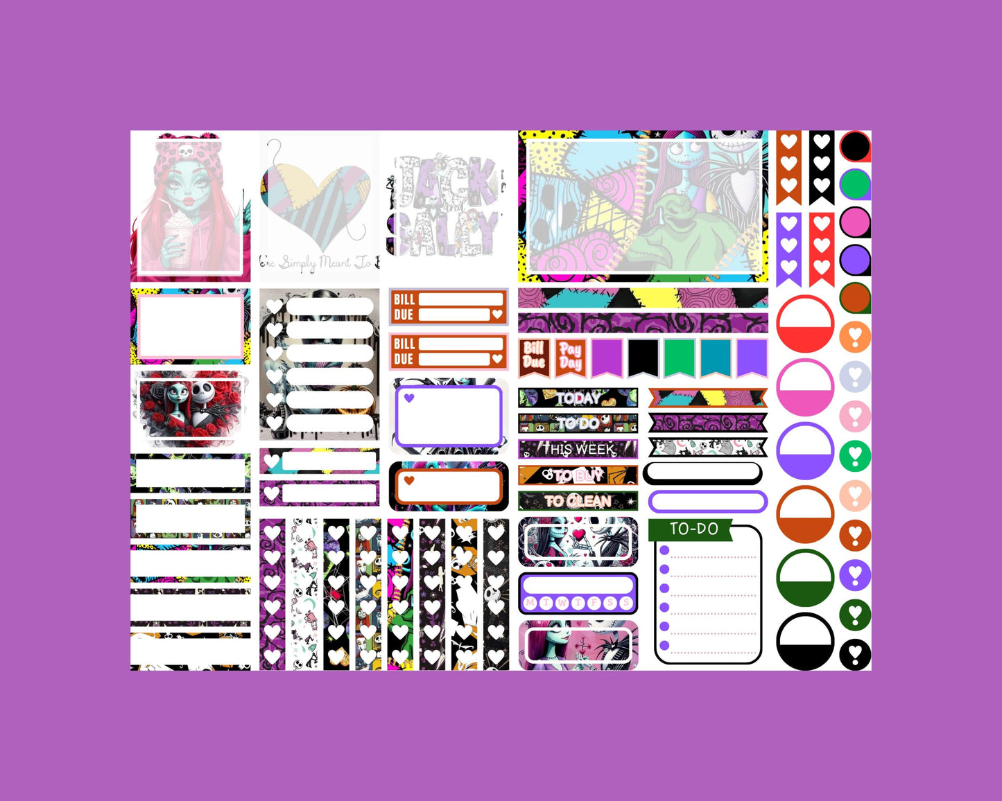NBC Vertical Sticker Sheet