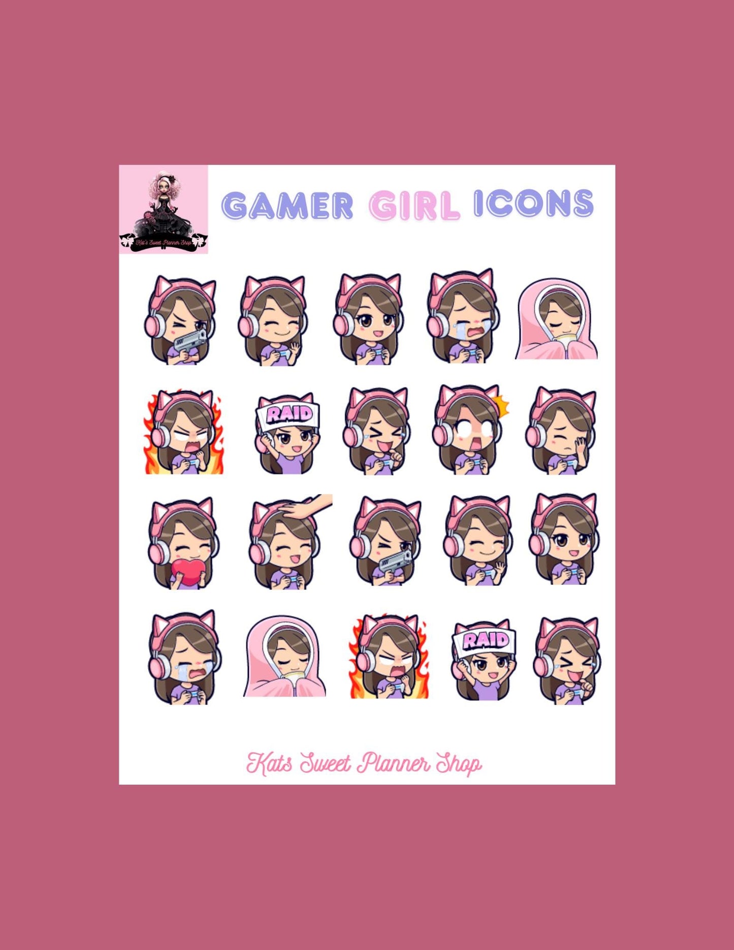 Gamer Girl Icons