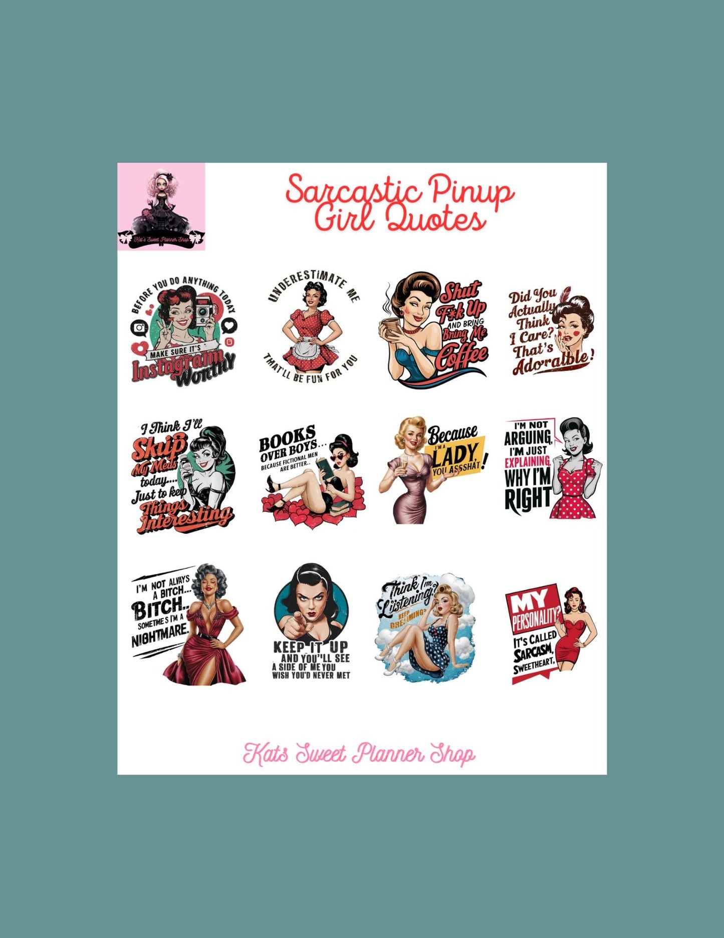 Sarcastic Pinup Girl Quotes