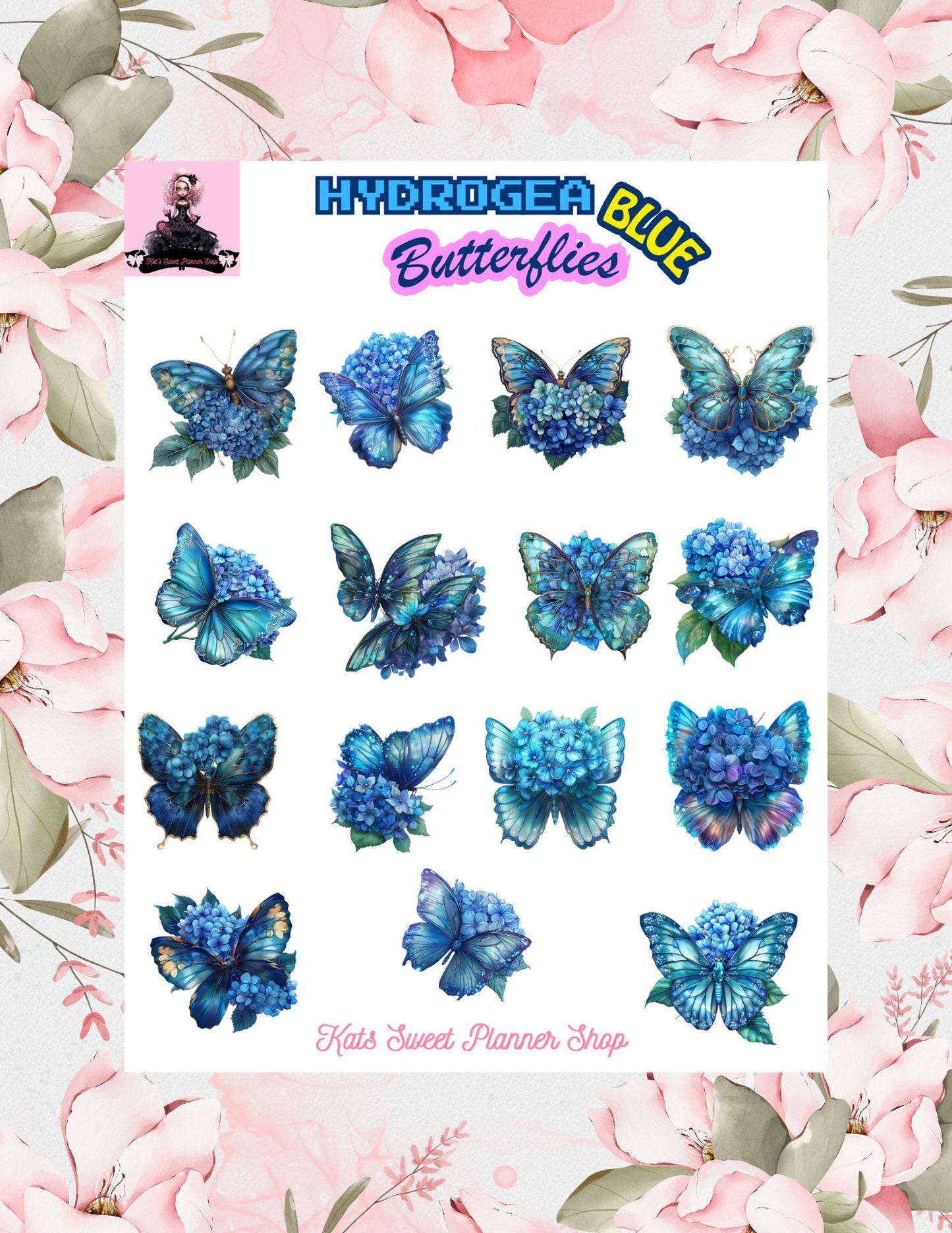 Hydrogea Blue Butterflies