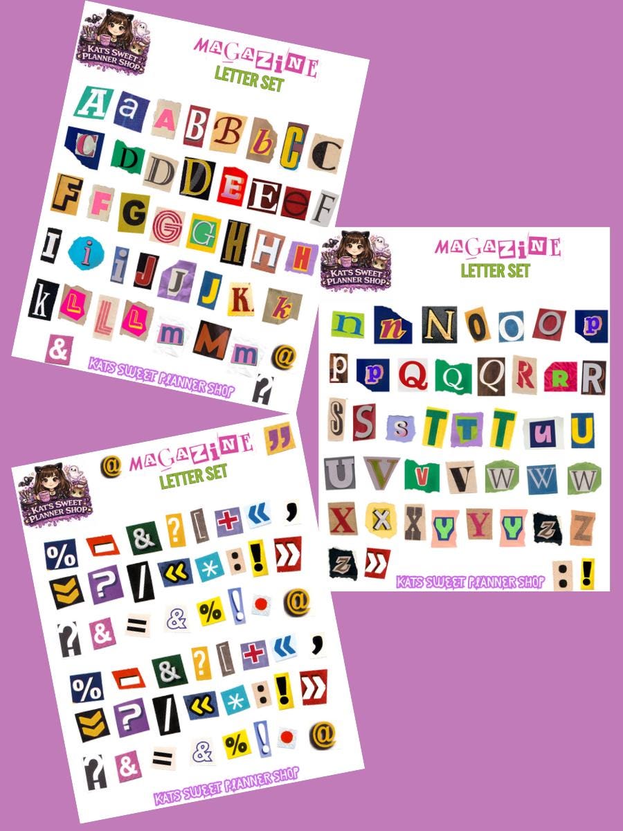 Magazine Letter Set