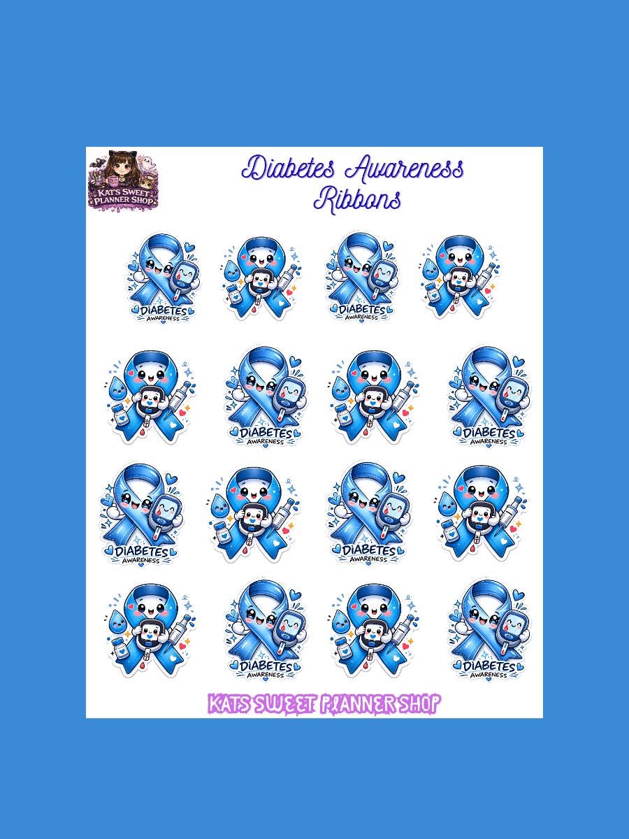 Diabetes Awareness Ribbons