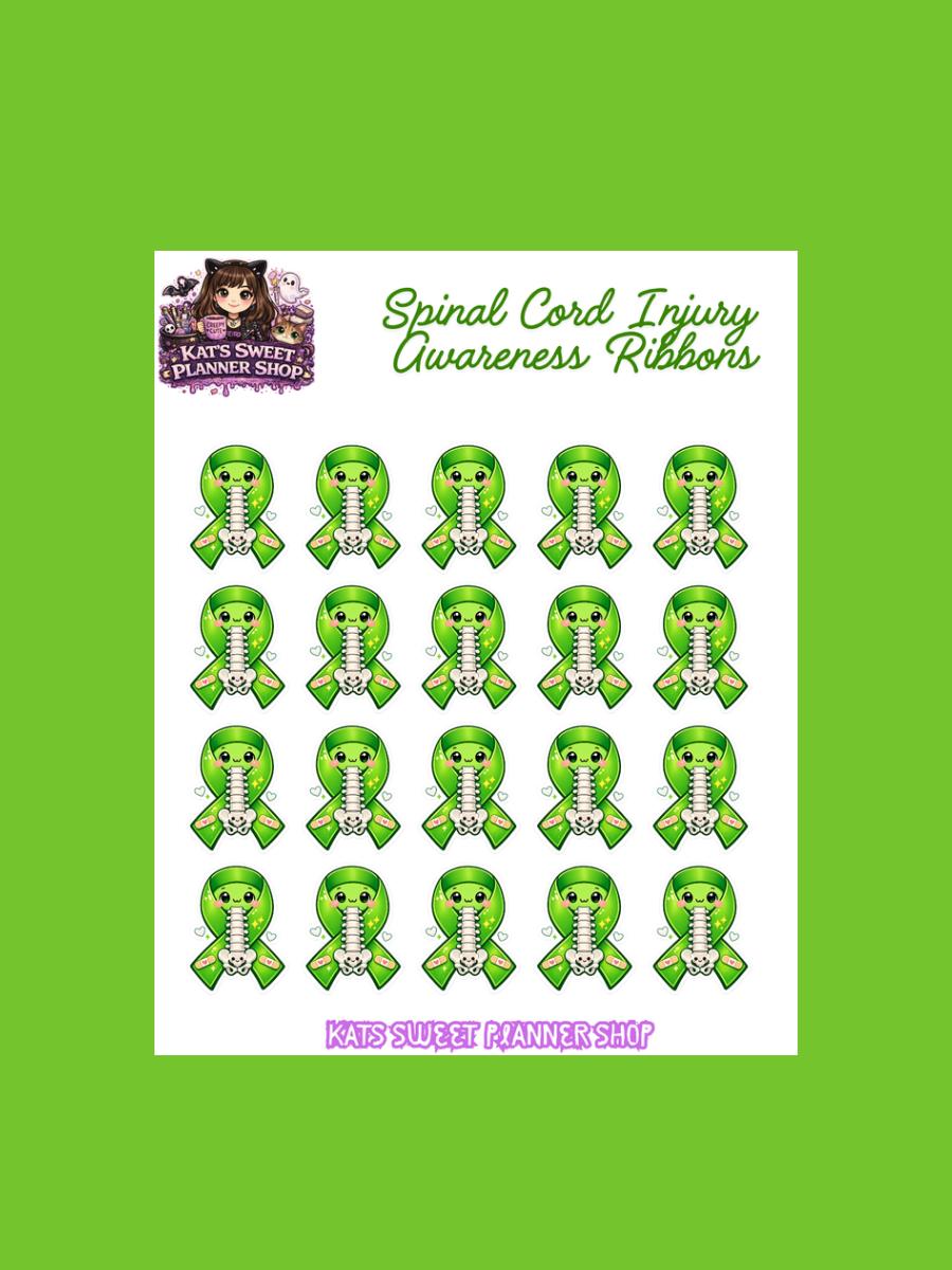 Spinal Cord Injury Awareness Ribbons
