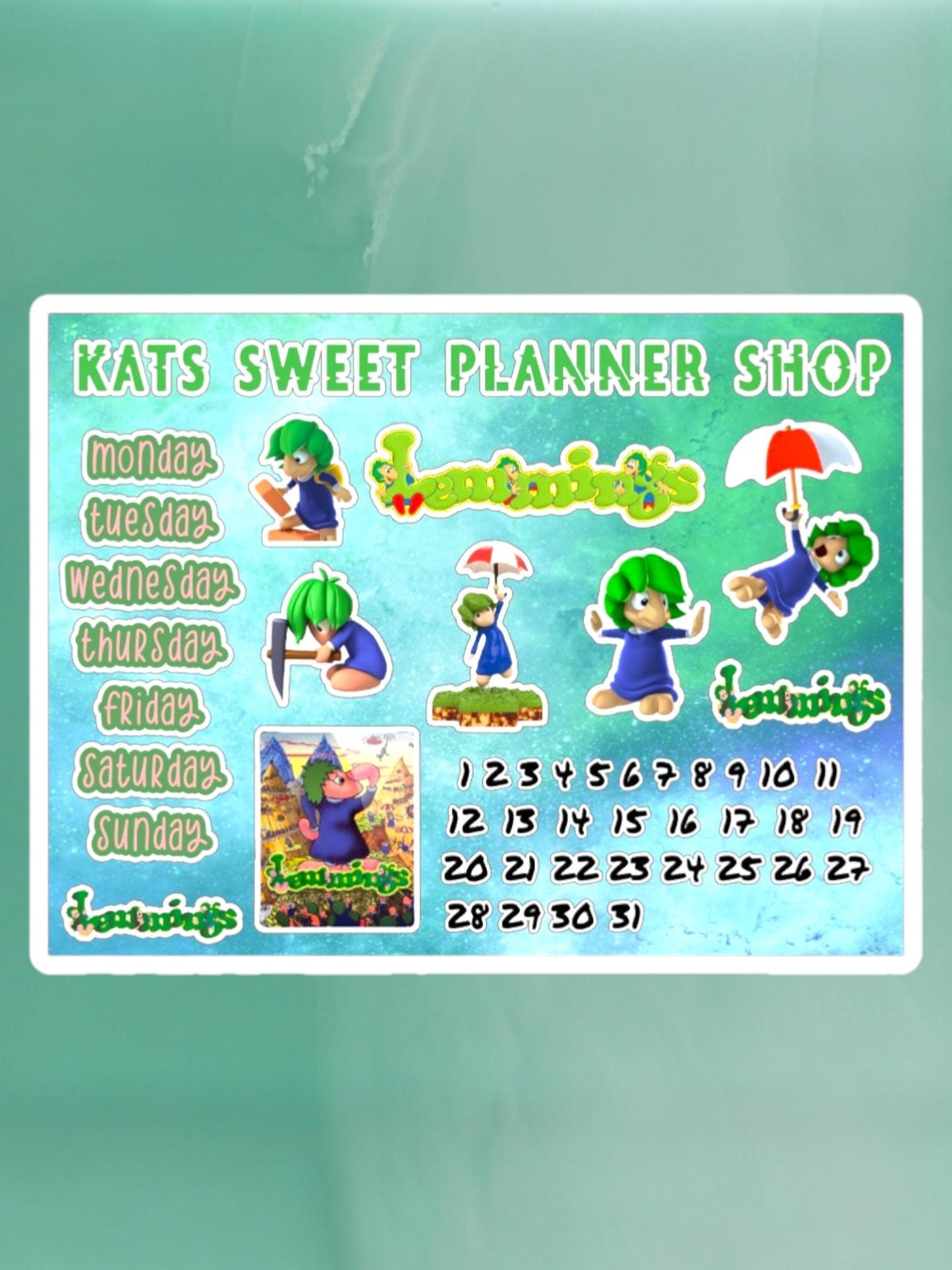 Lemmings Big Sticker Sheet