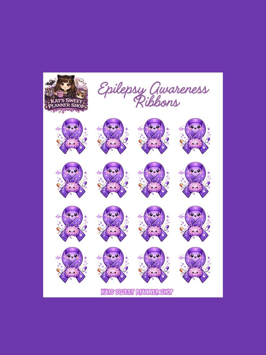 Epilepsy Awareness Ribbons