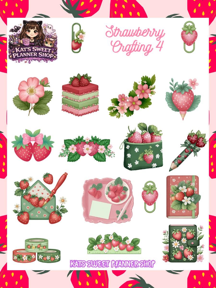 Strawberry Crafting Deco Kit