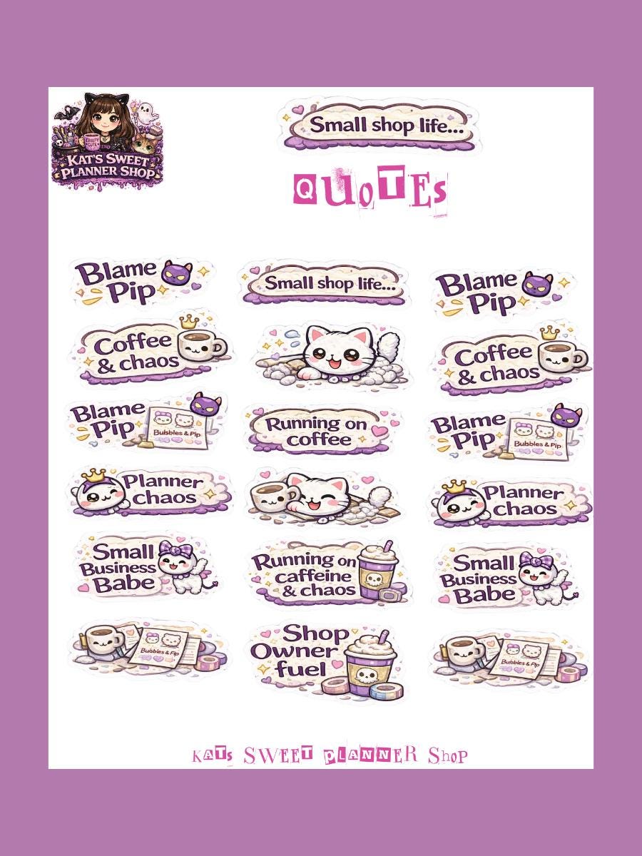 Bubbles & Pip - Small Shop Life Quotes