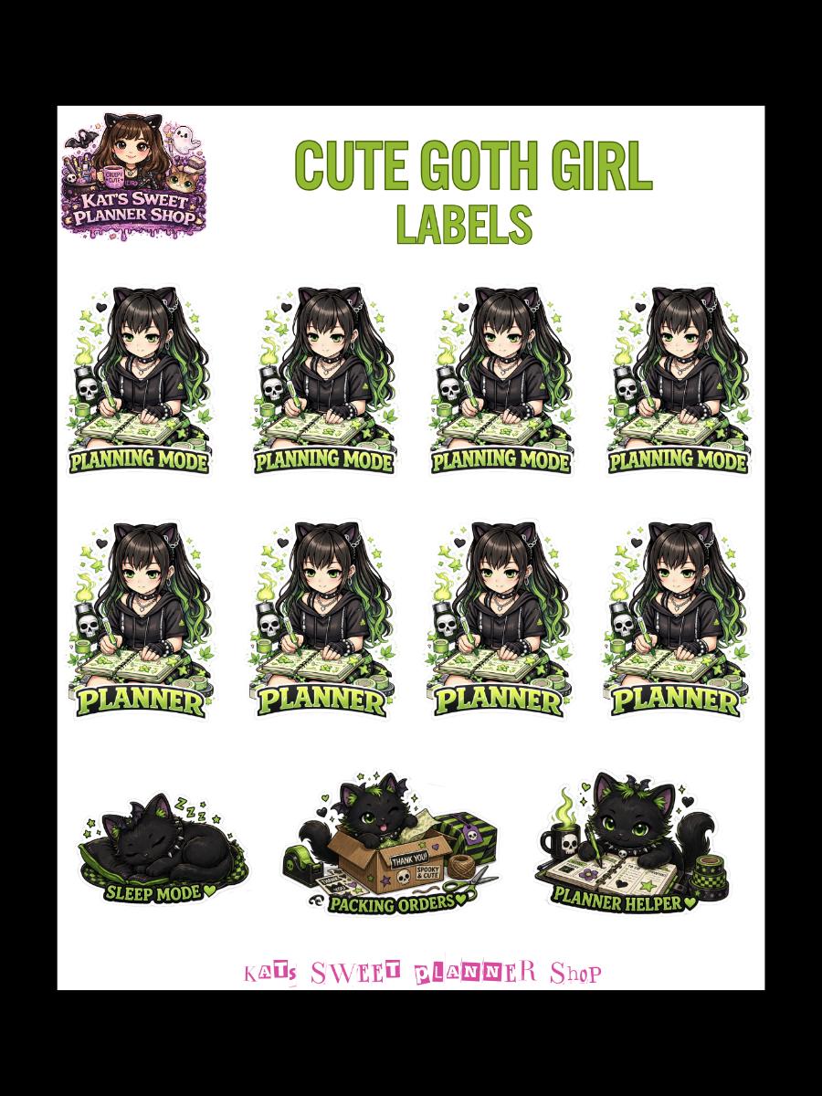 Cute Goth Girl Deco