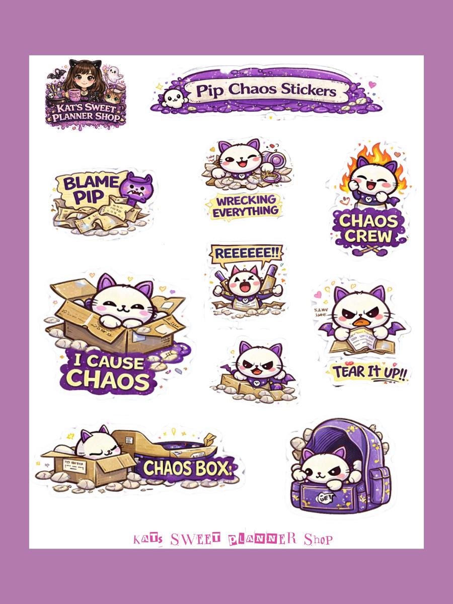 Pip Chaos Stickers
