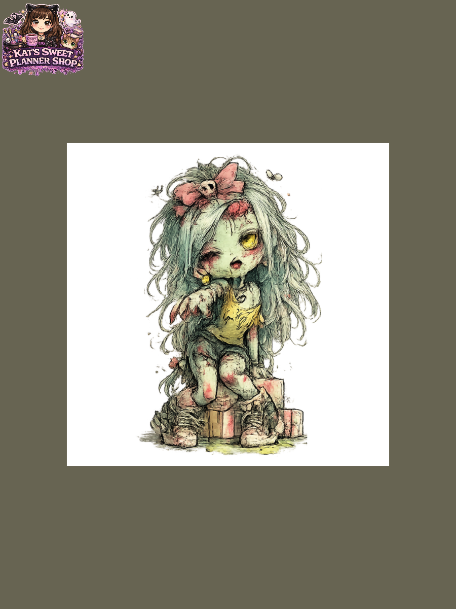 Zombie Girl Die Cut