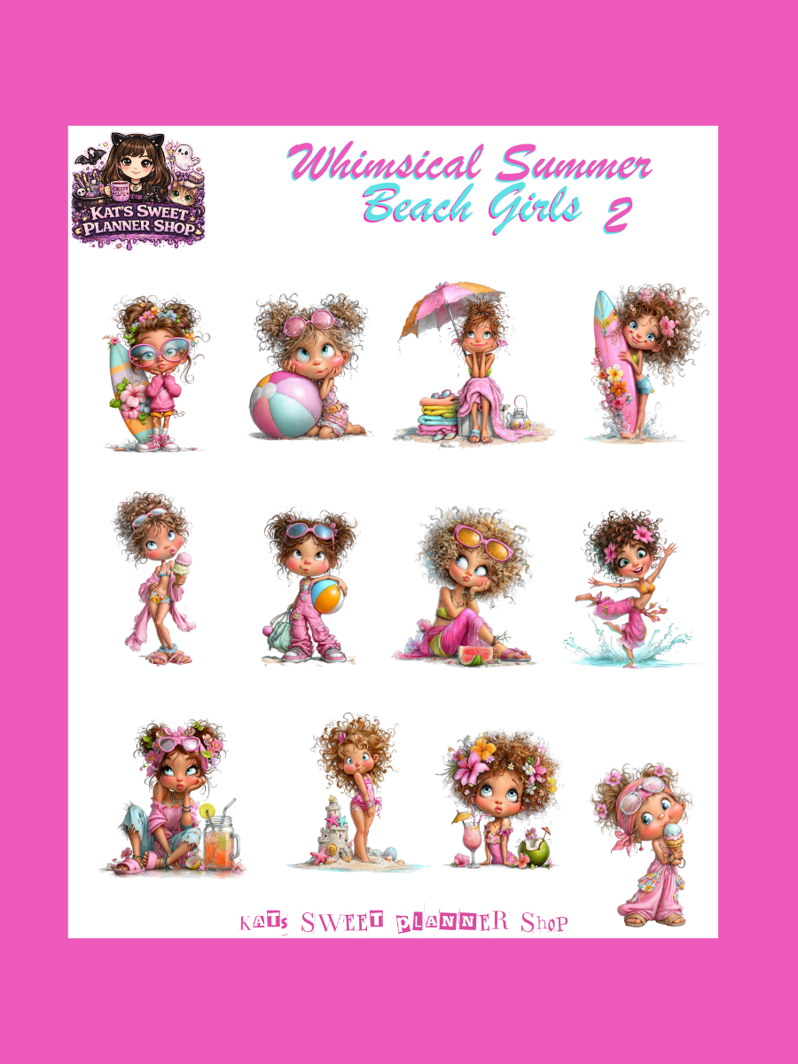 Whimsical Summer Beach Girls