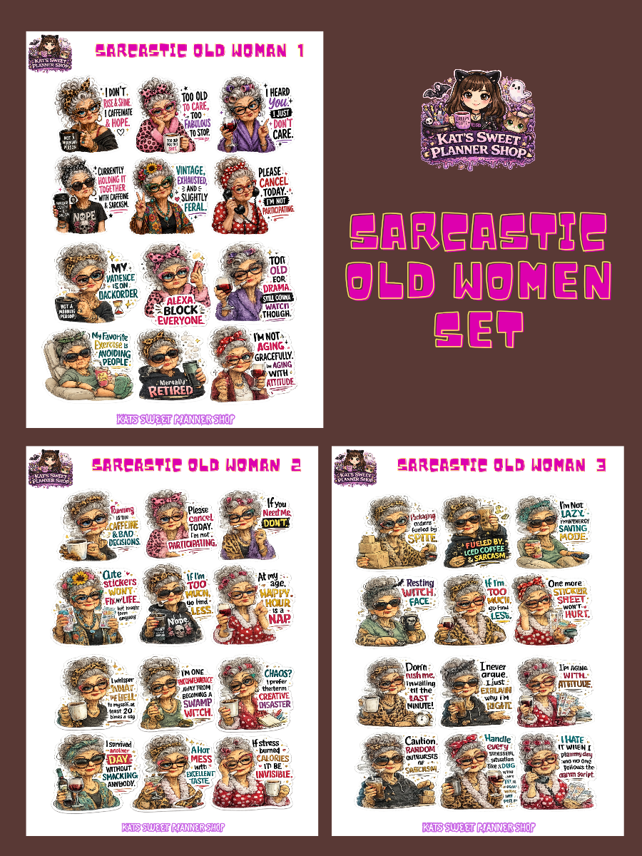 Sarcastic Old Woman Set