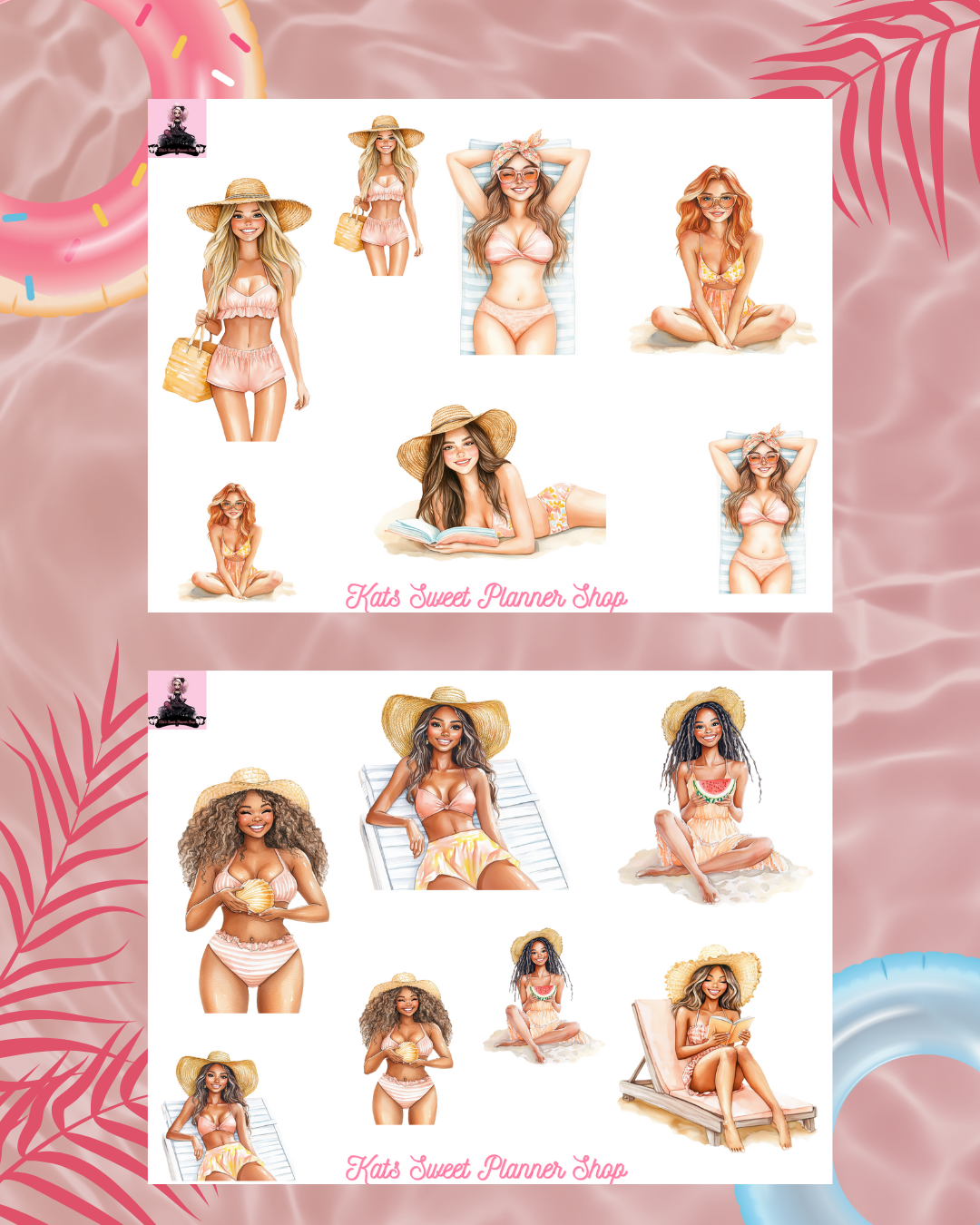 Summer On The Beach Deco Girls