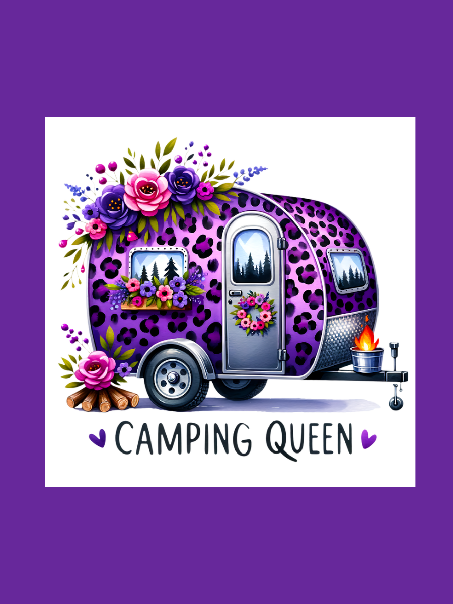 Camping Queen Die Cut