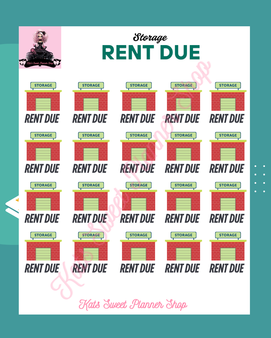 Storage Rent Due