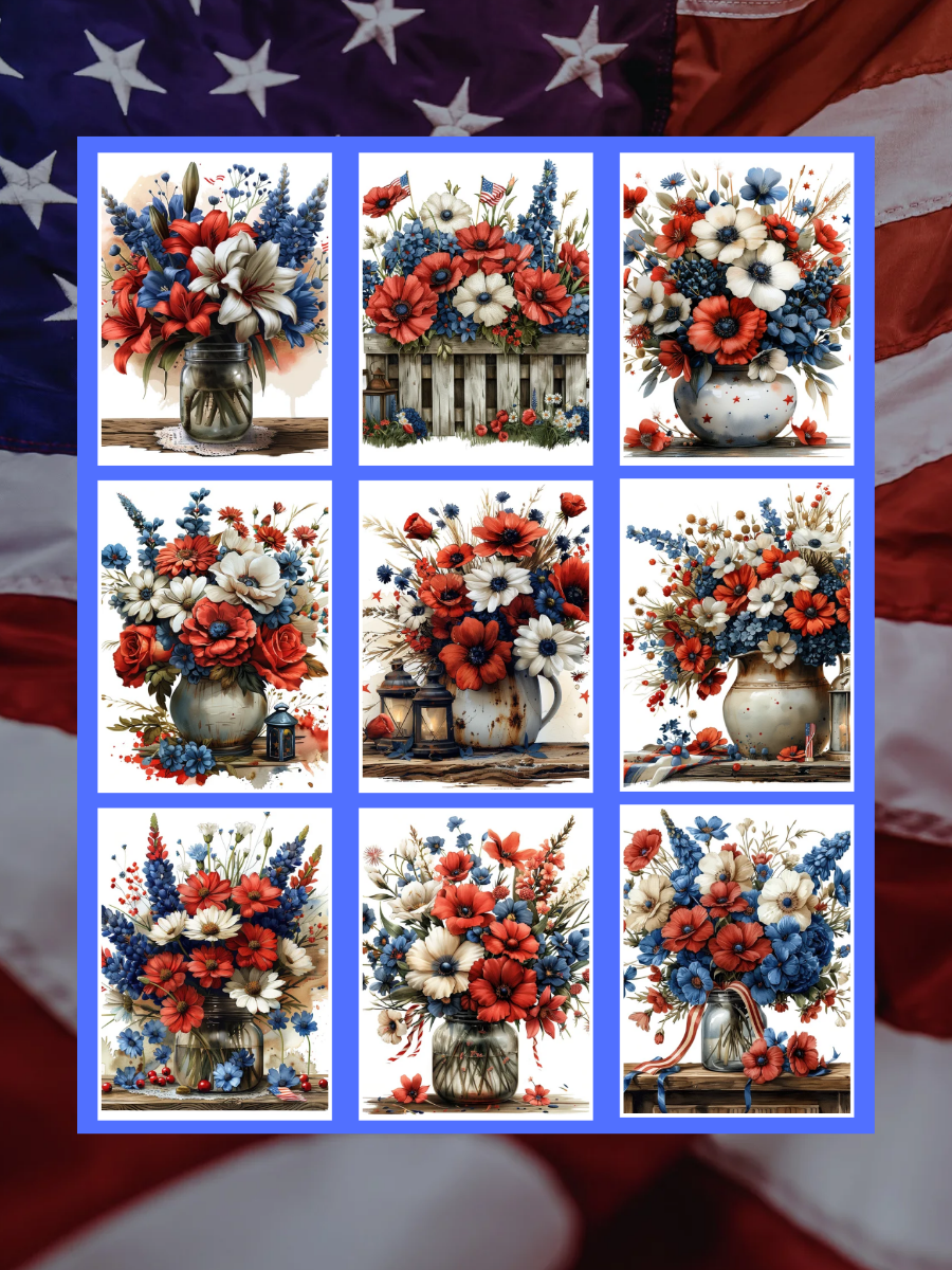 Patriotic Flower Boxes