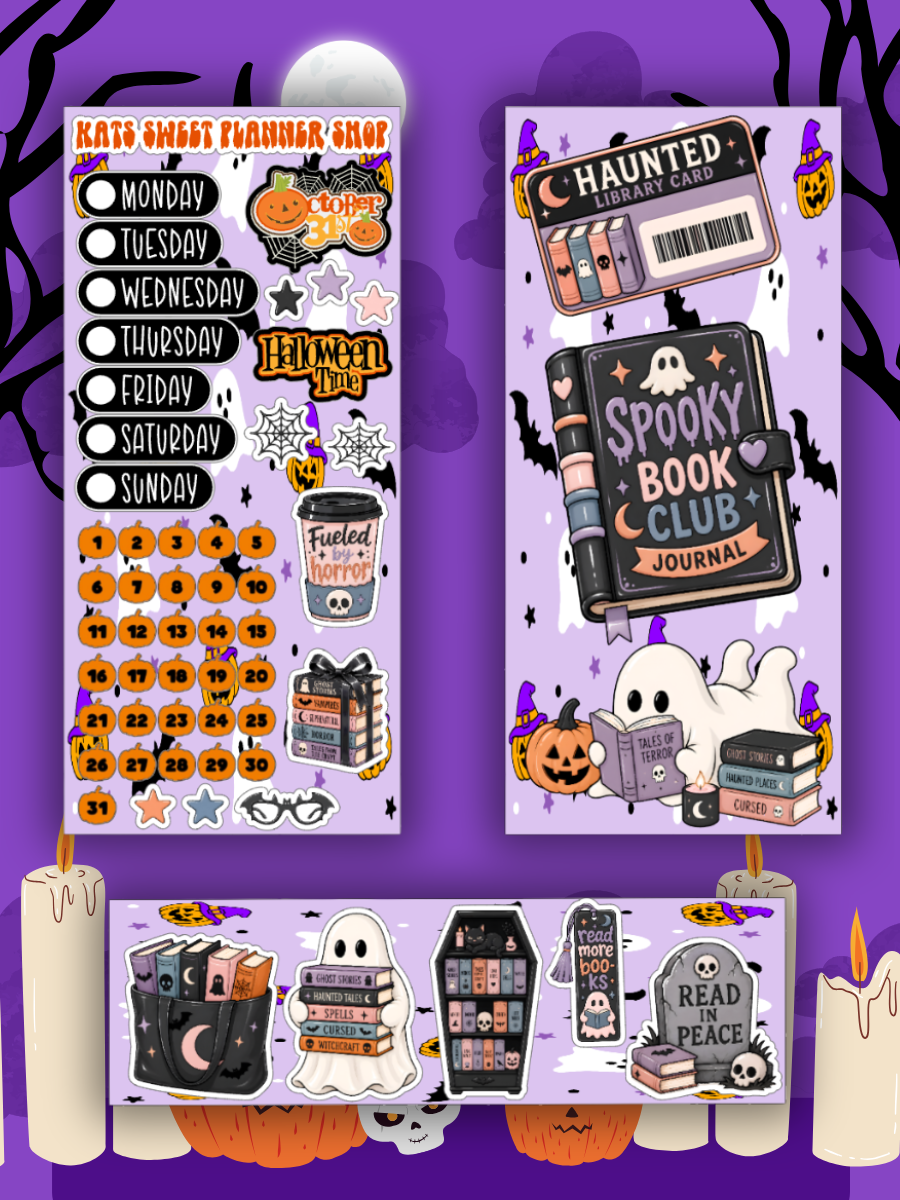 Spooky Book Club Sticker Kit