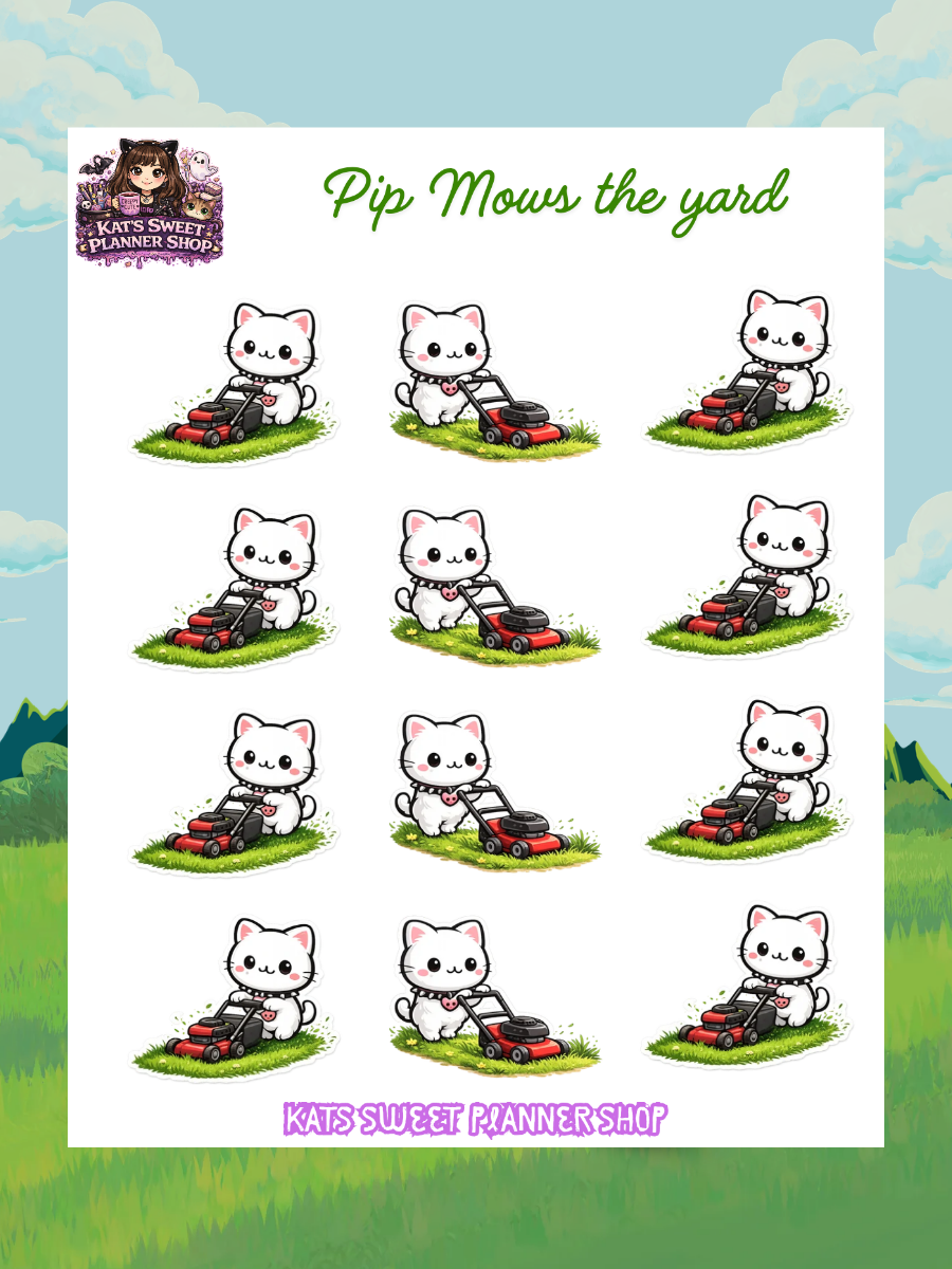 Pip Mows the Yard