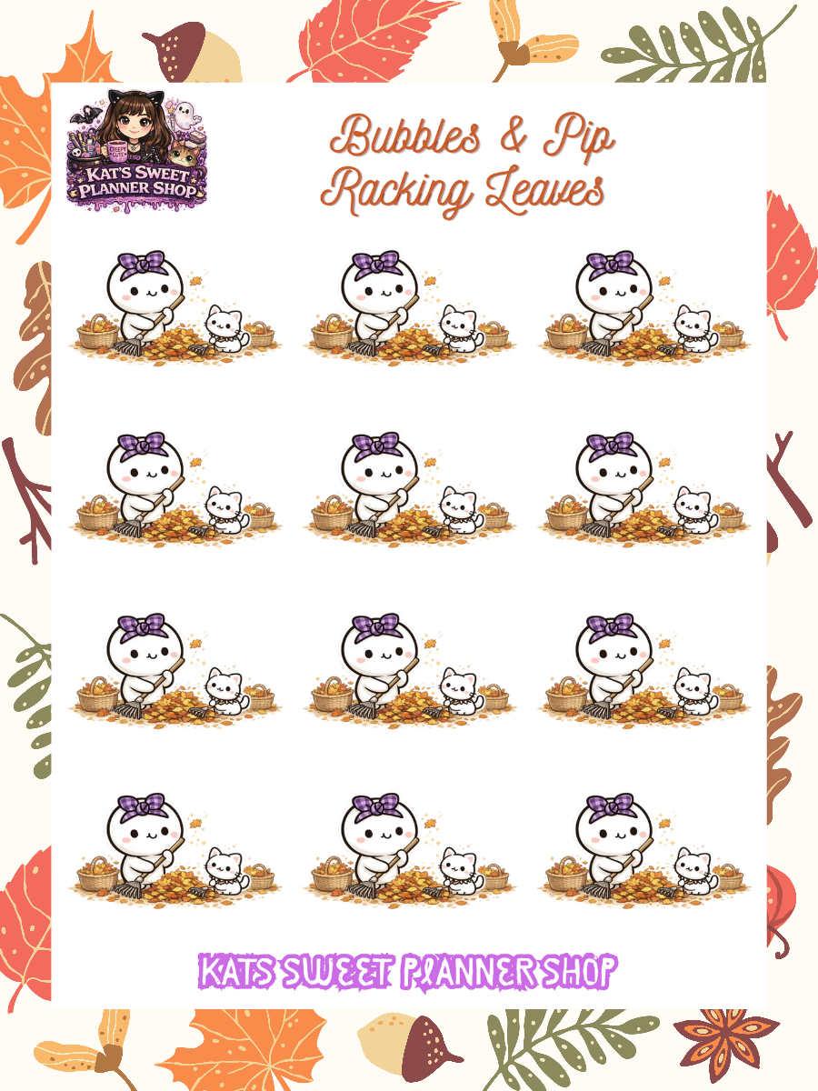 Bubbles & Pip: Racking leaves