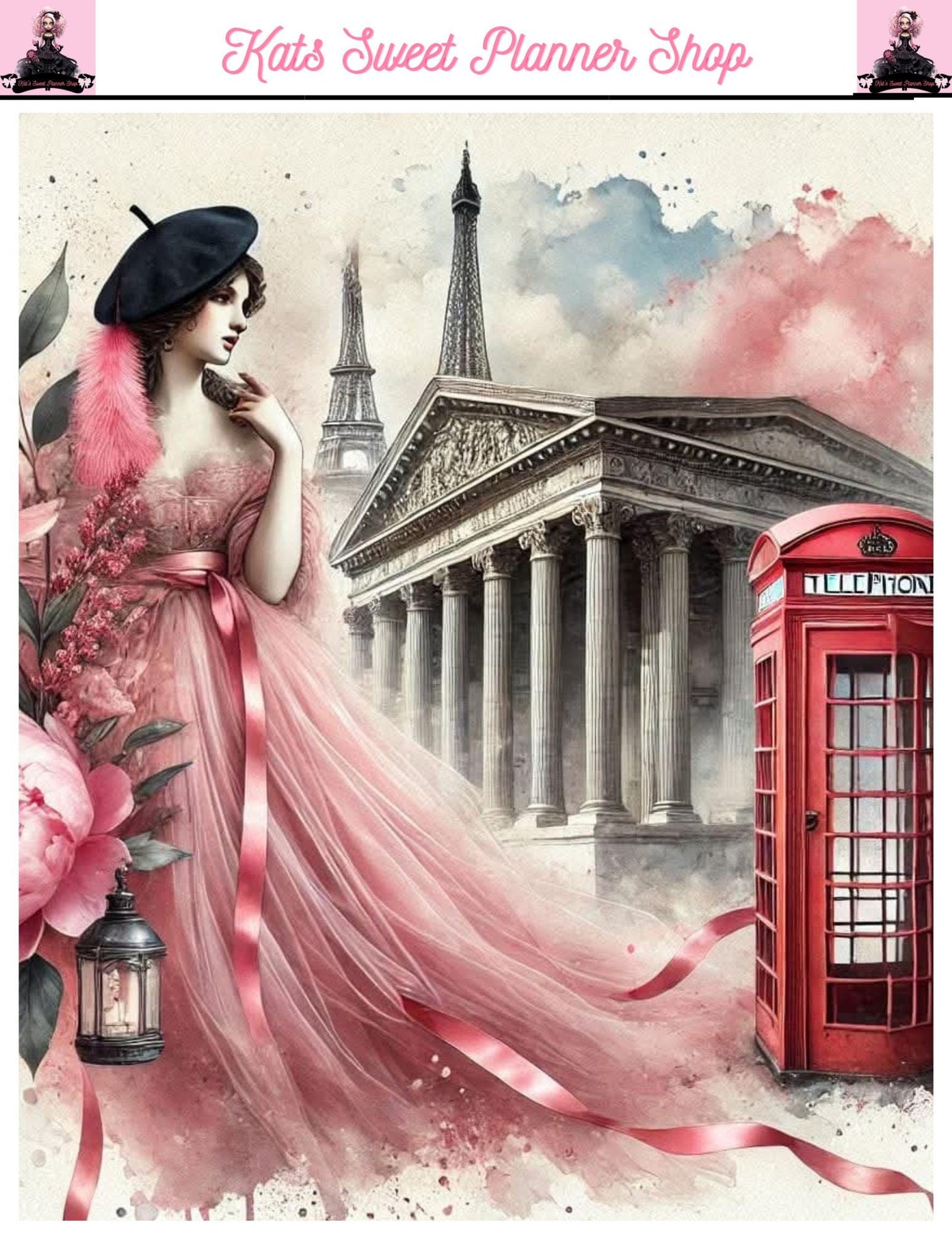 London /Paris Sticker Tear Sheets