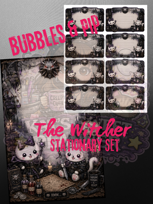 Bubbles & Pip: The Witcher Stationary Set
