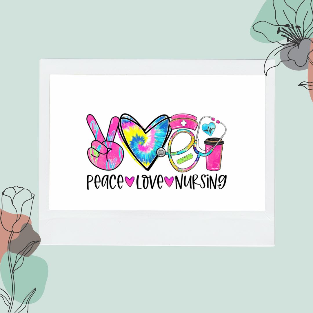 Peace Love Nursing Die Cut Sticker