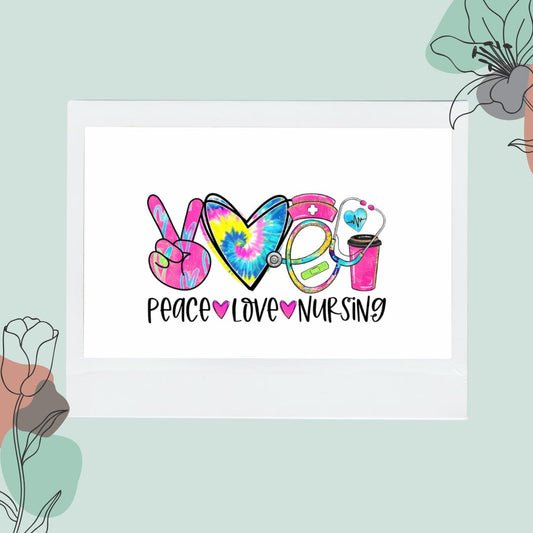 Peace Love Nursing Die Cut Sticker