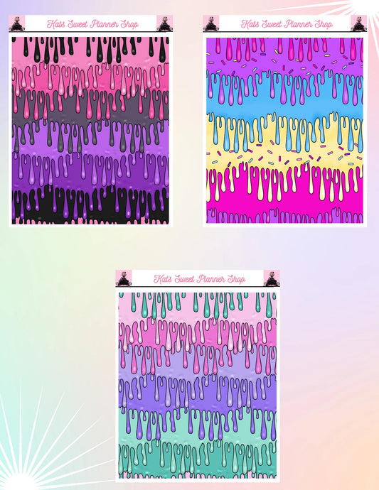 Colorful Drips Tear Sheets