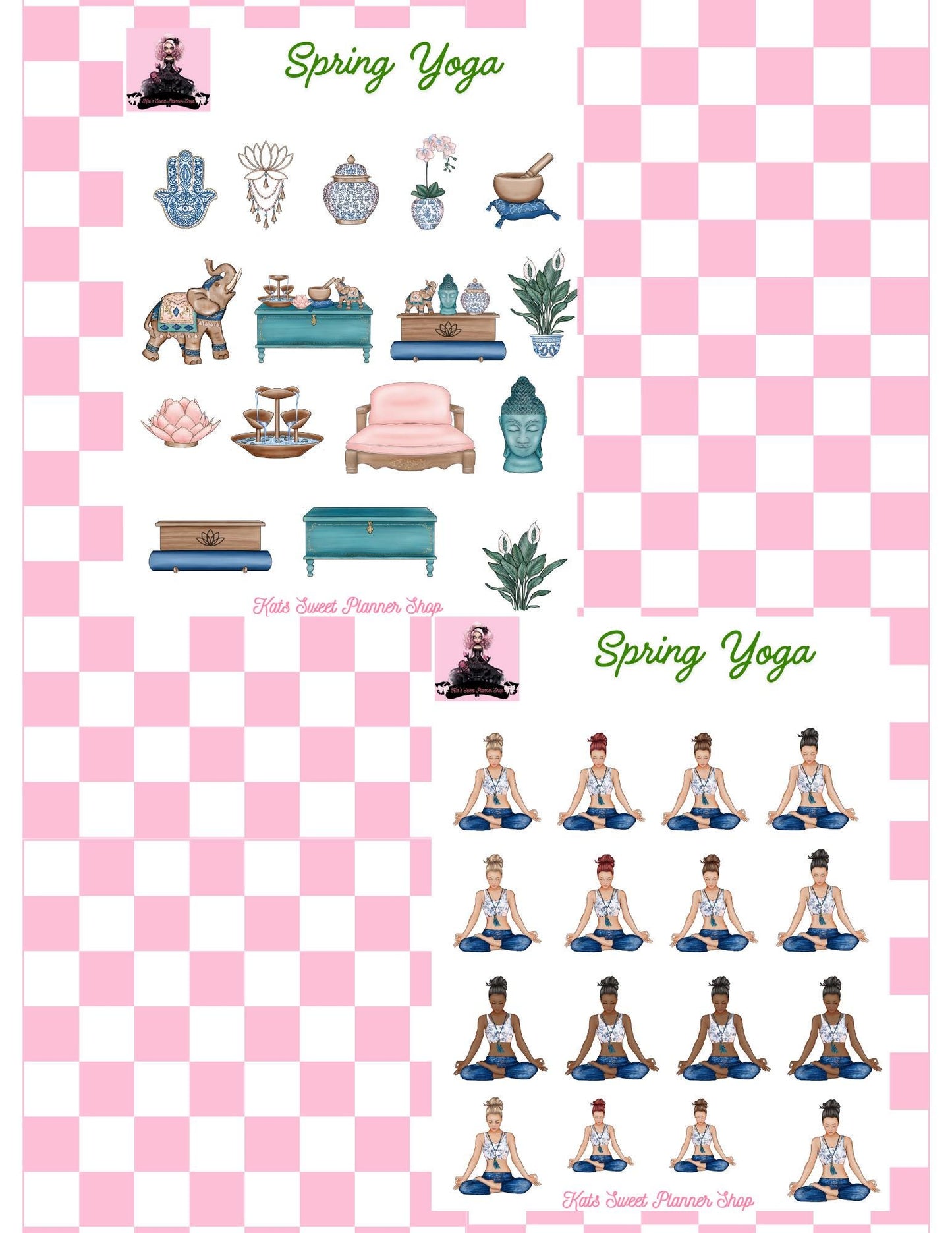 Spring Yoga Sticker Kit